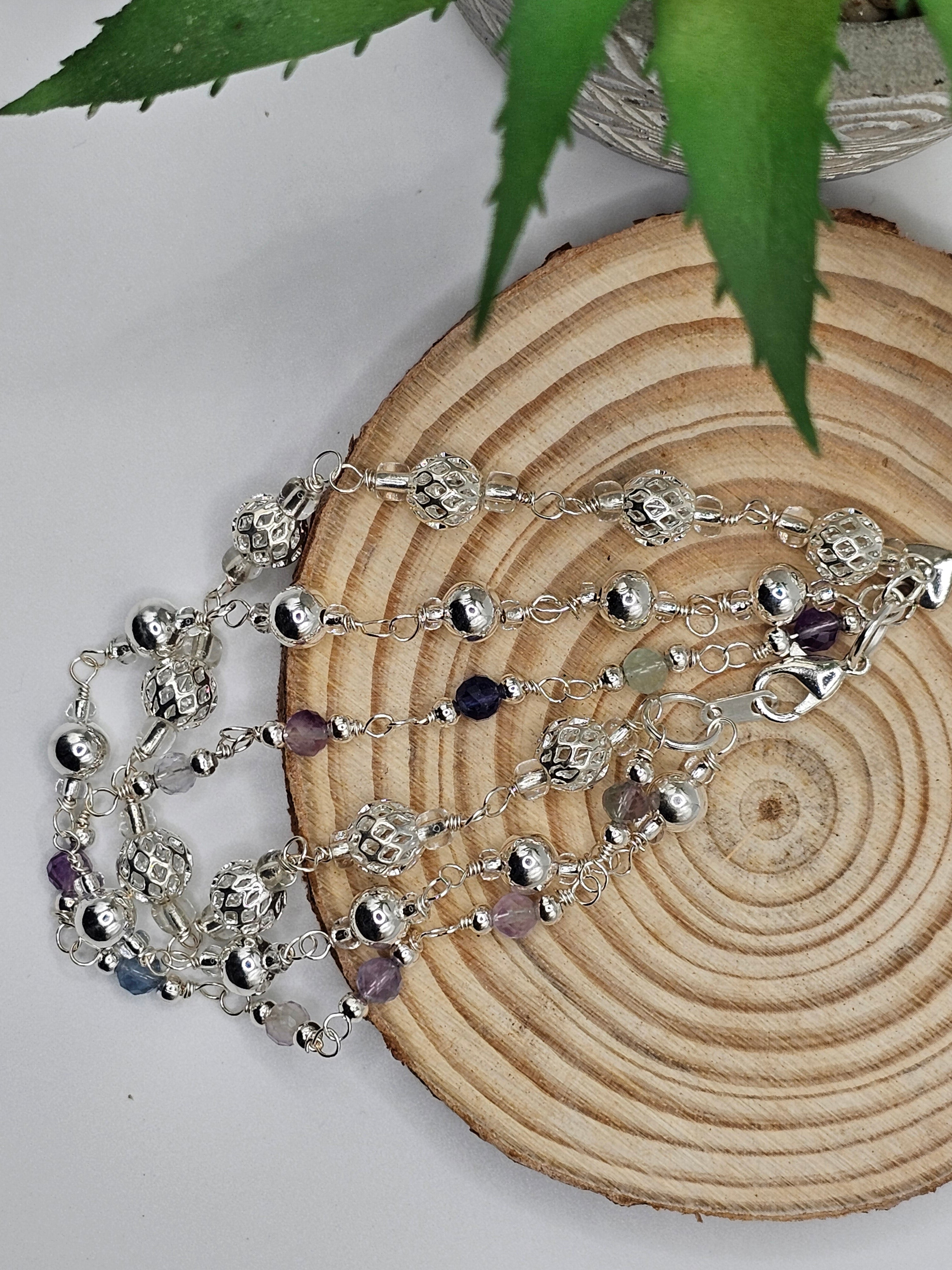 Multistrand three strand bracelet