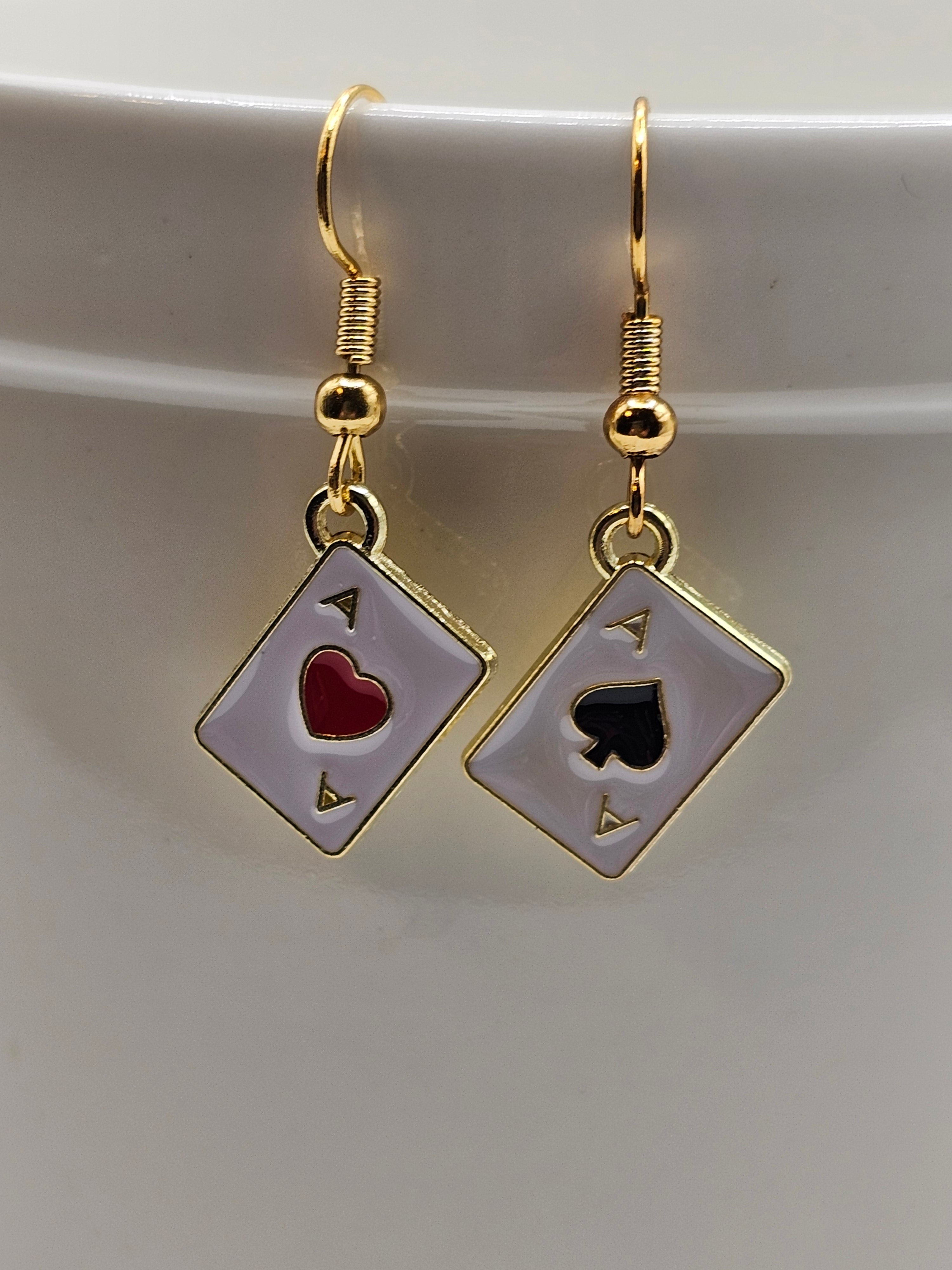Playing Card Earrings