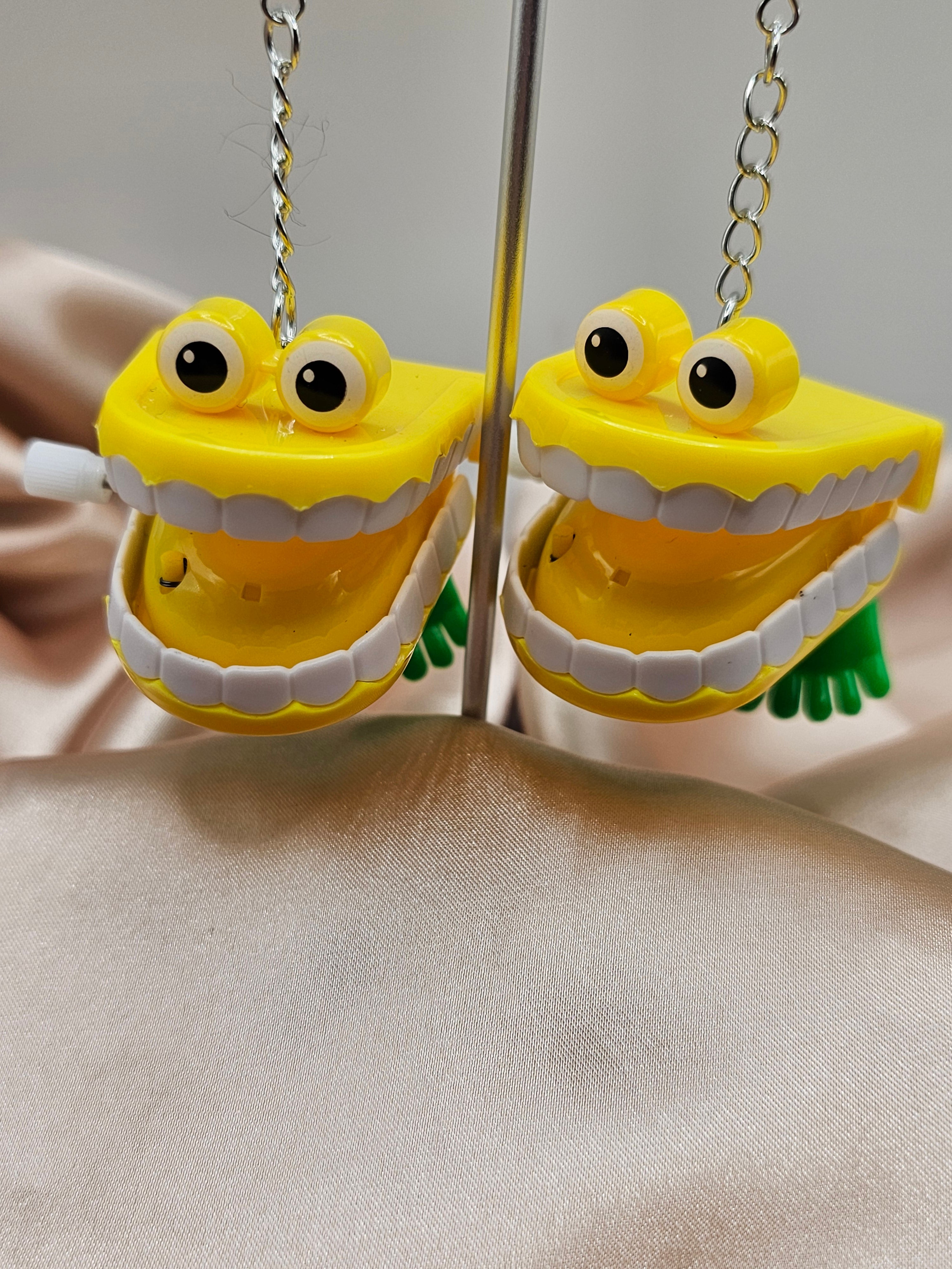 Yellow Dancing Teeth Earrings