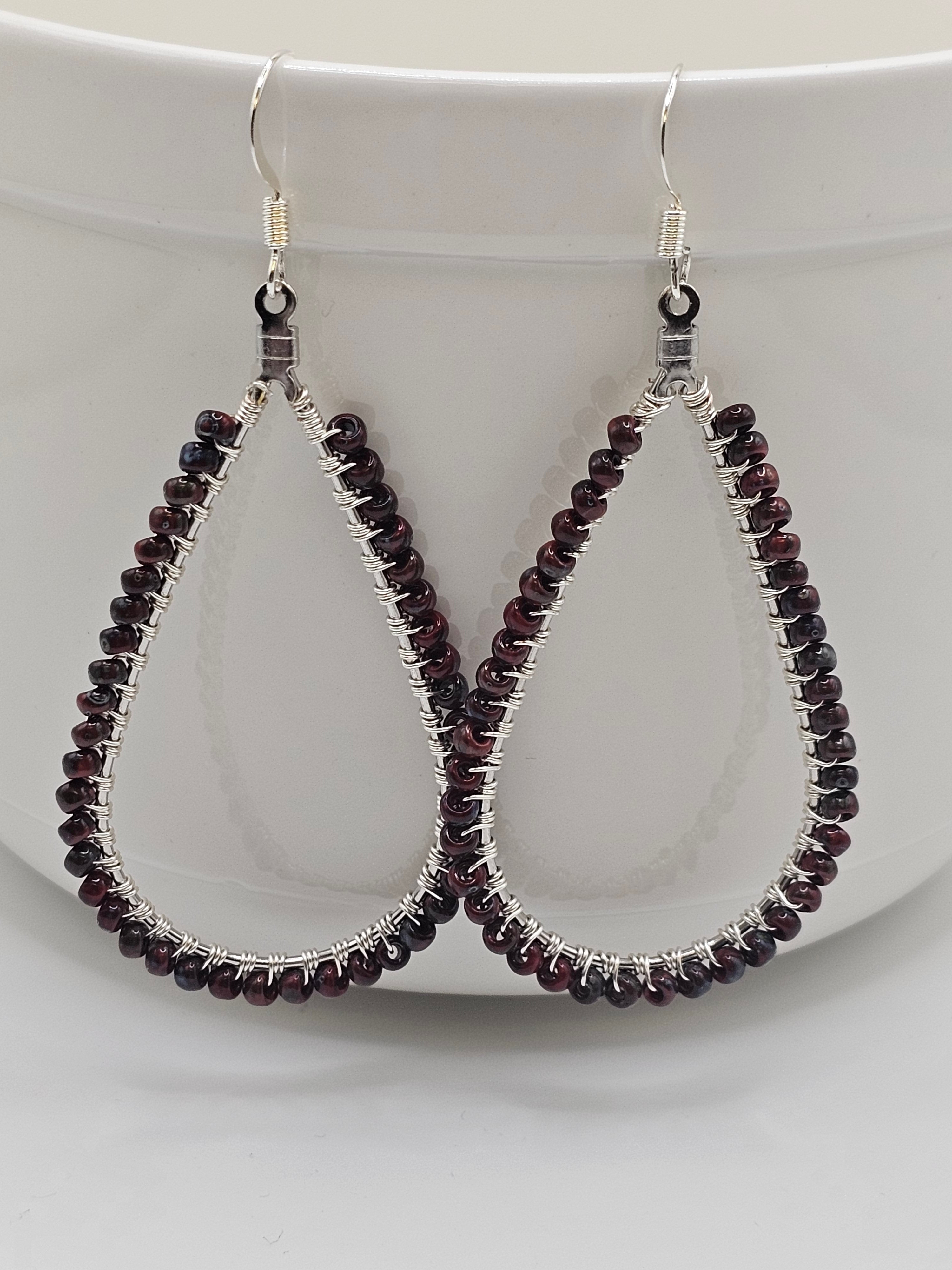 Beaded dangle earrings