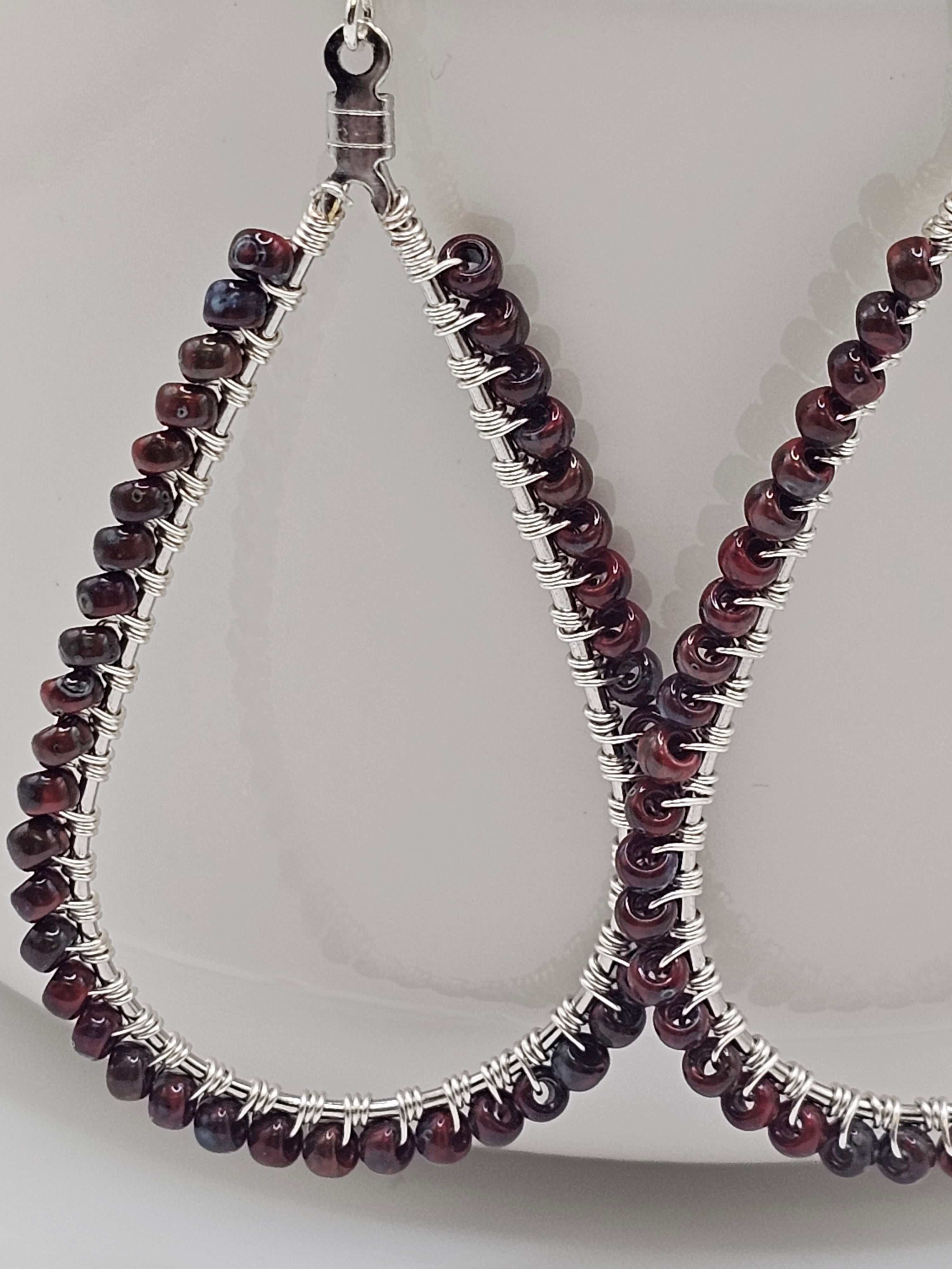 Beaded dangle earrings