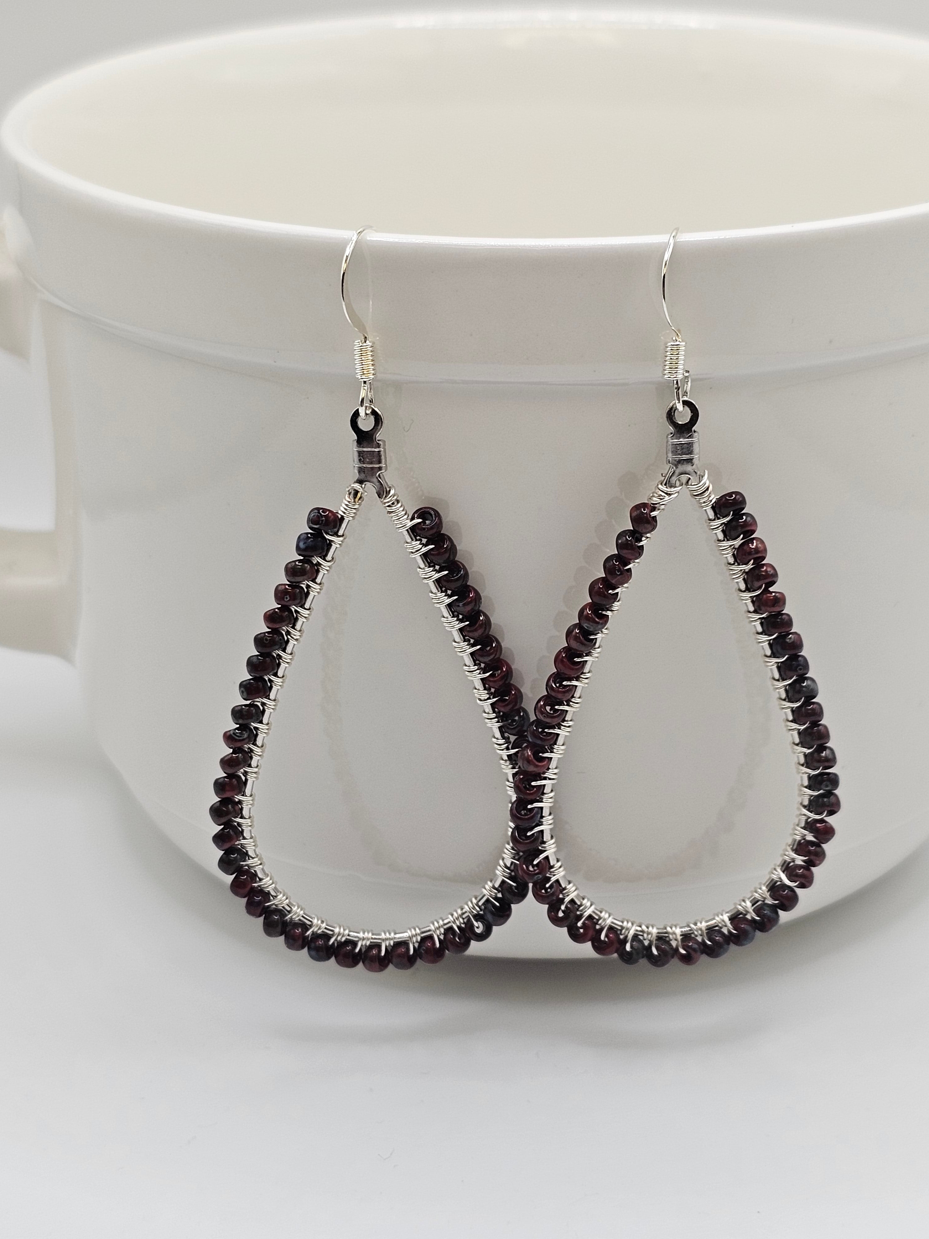 Beaded dangle earrings