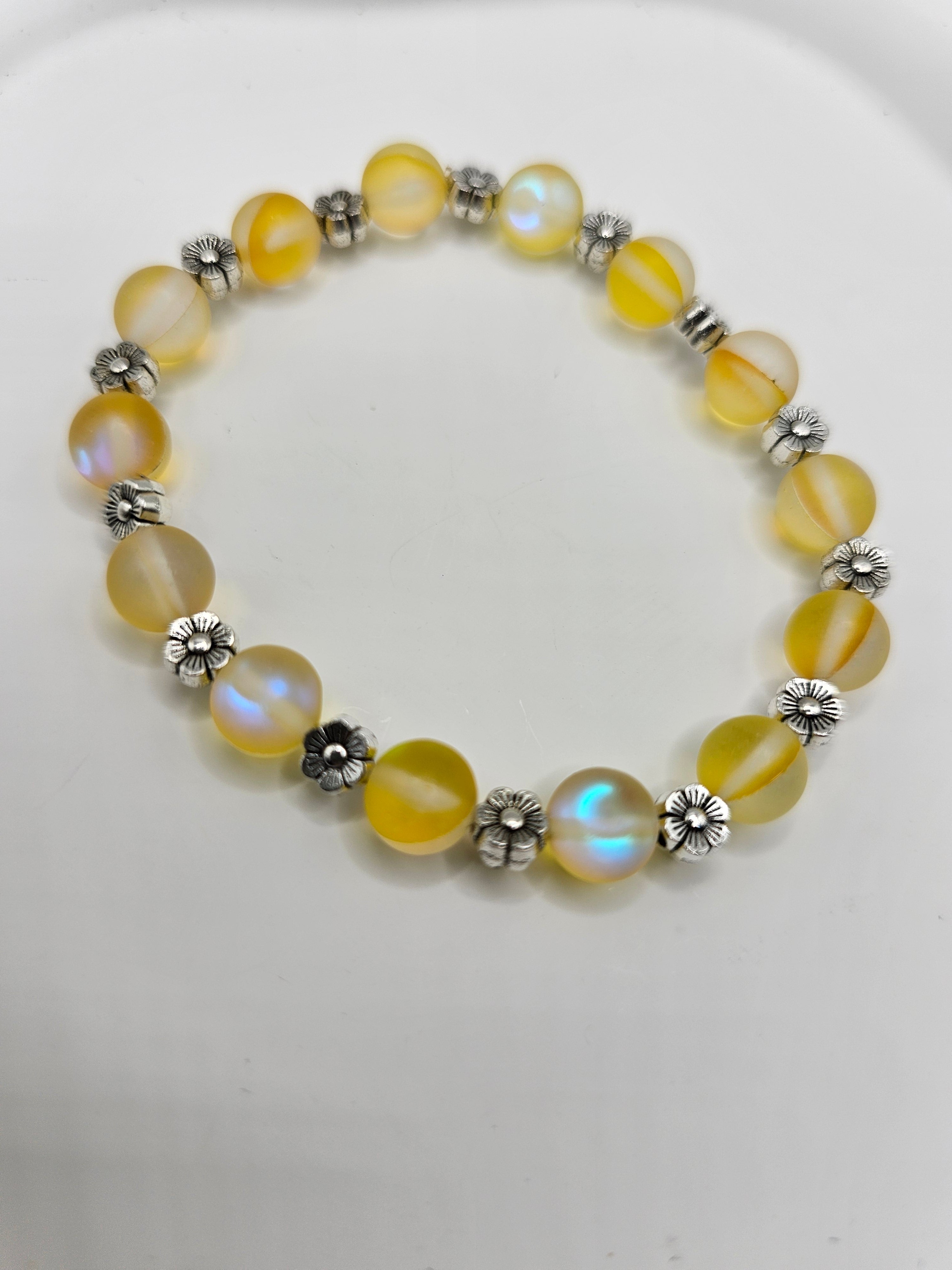 Mermaid Beaded Glass Stretch Bracelet