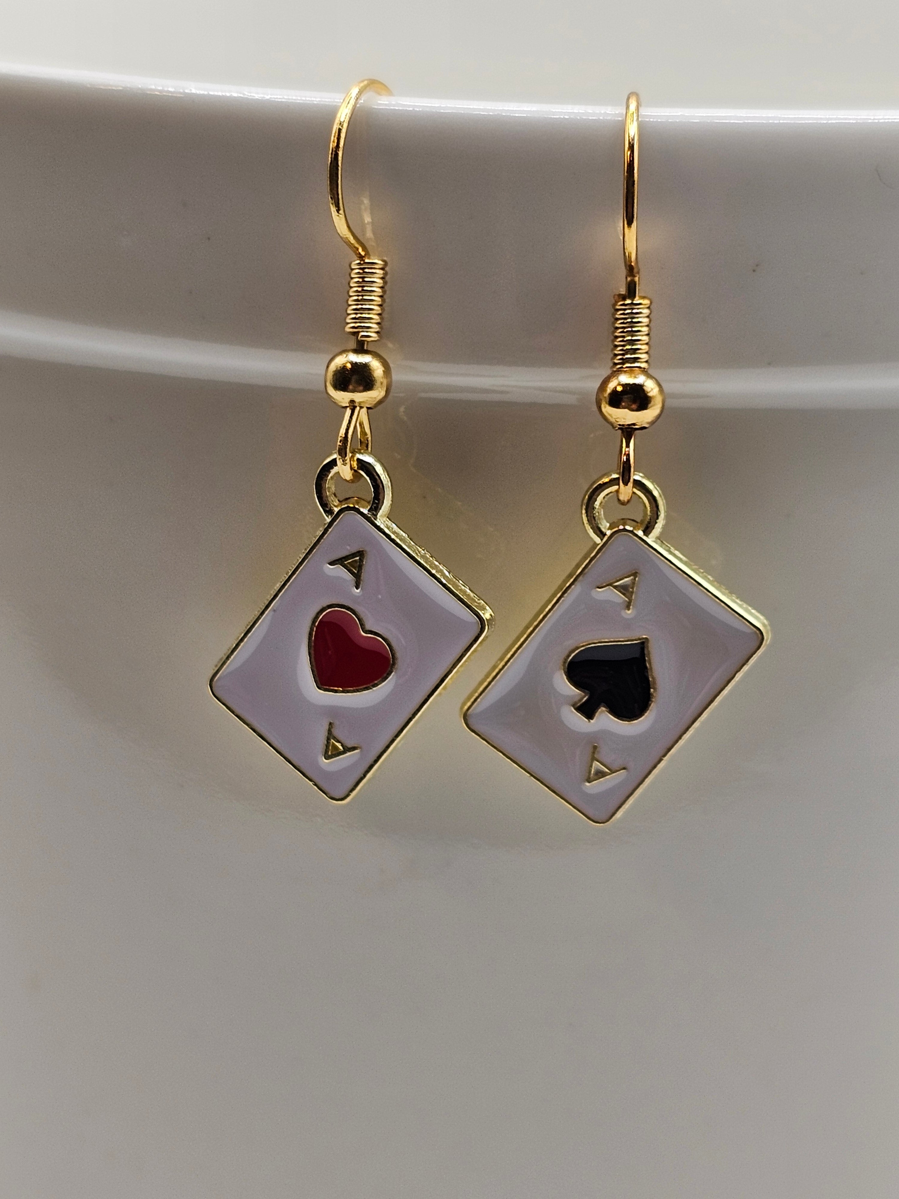 Playing Card Earrings