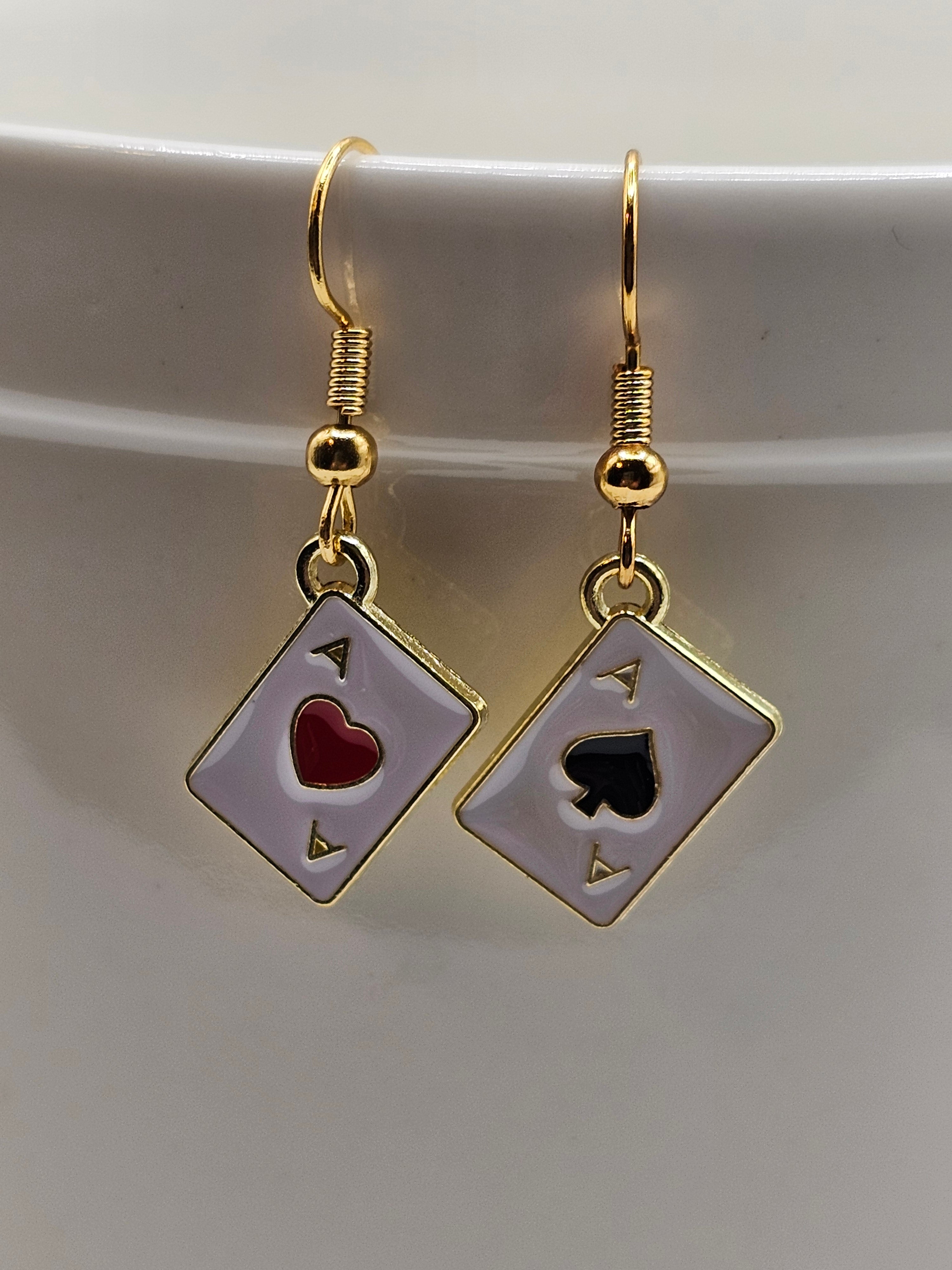 Playing Card Earrings