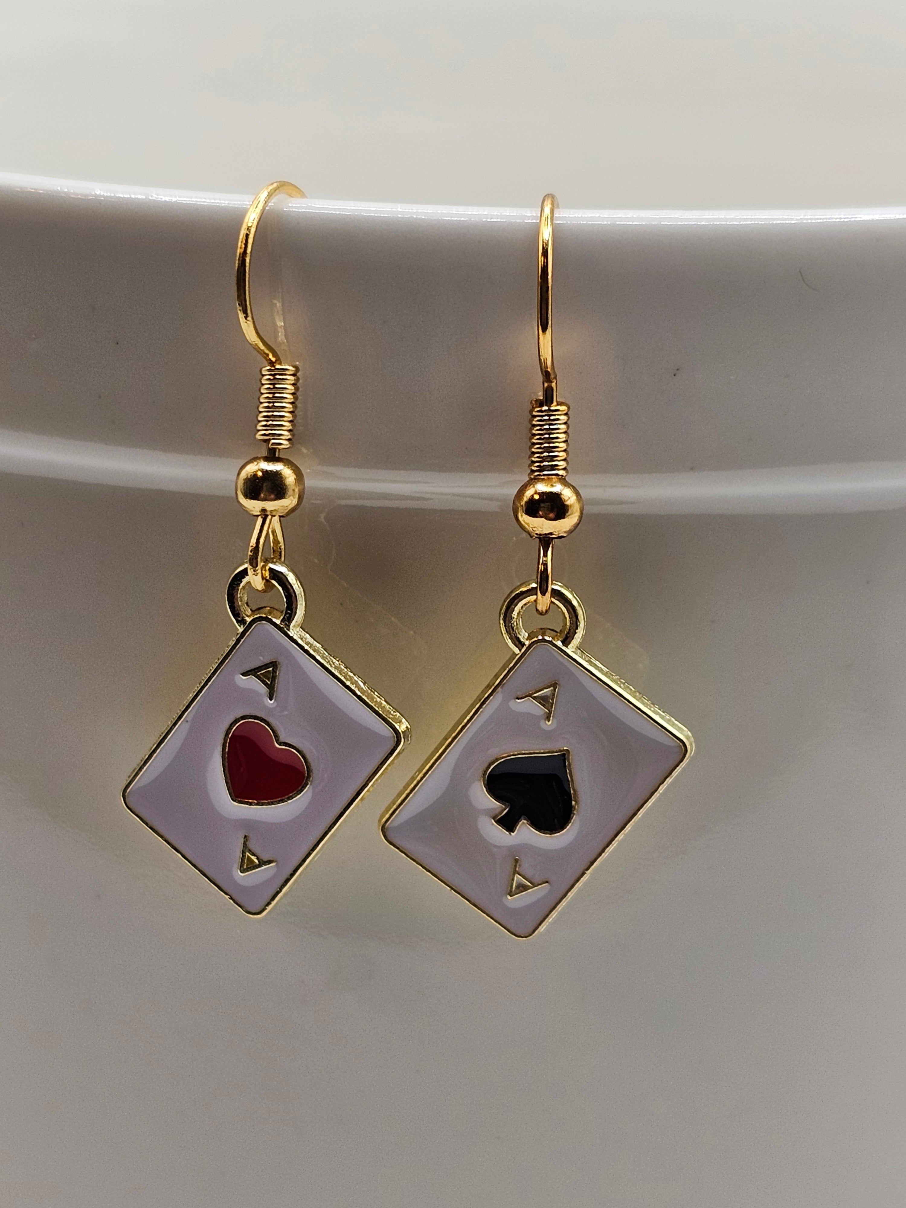 Playing Card Earrings