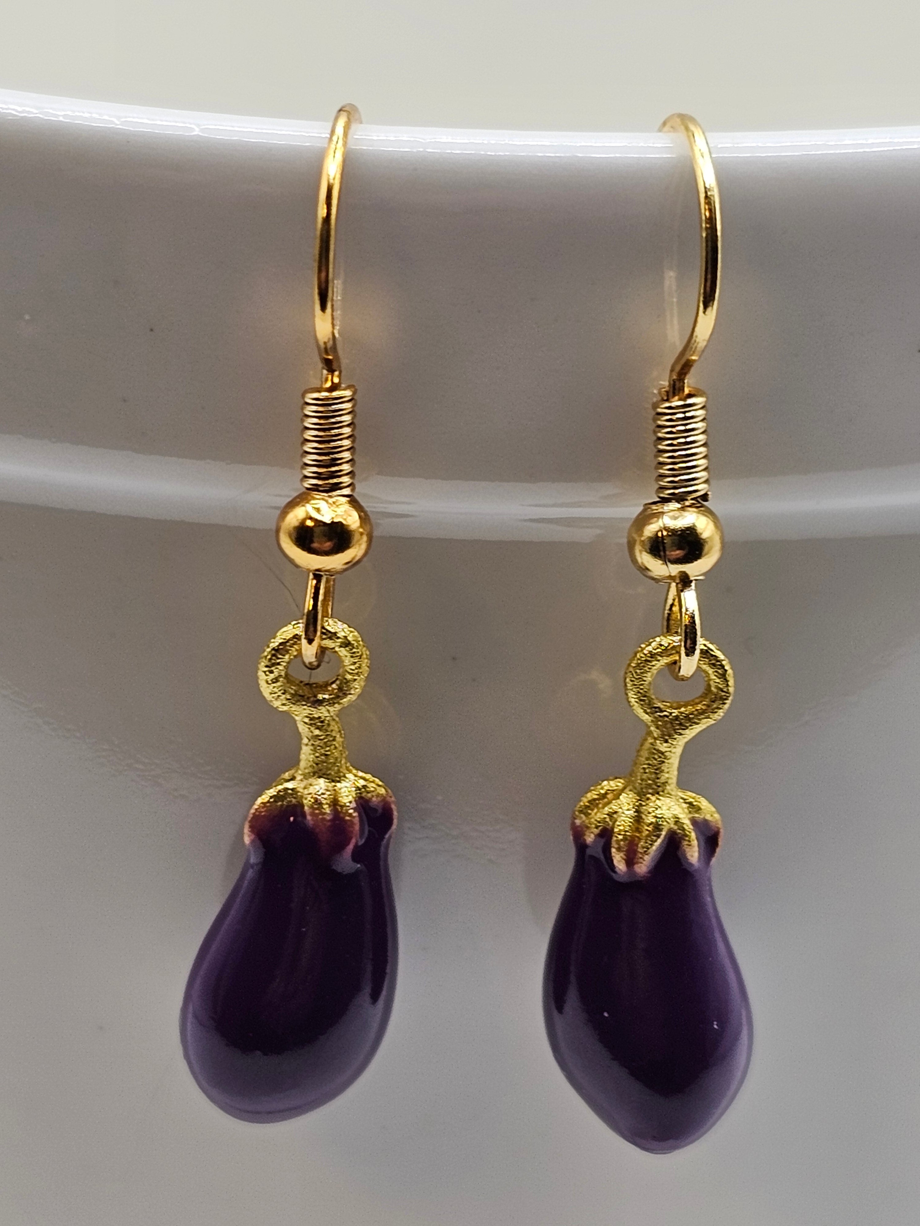 Eggplant Earrings