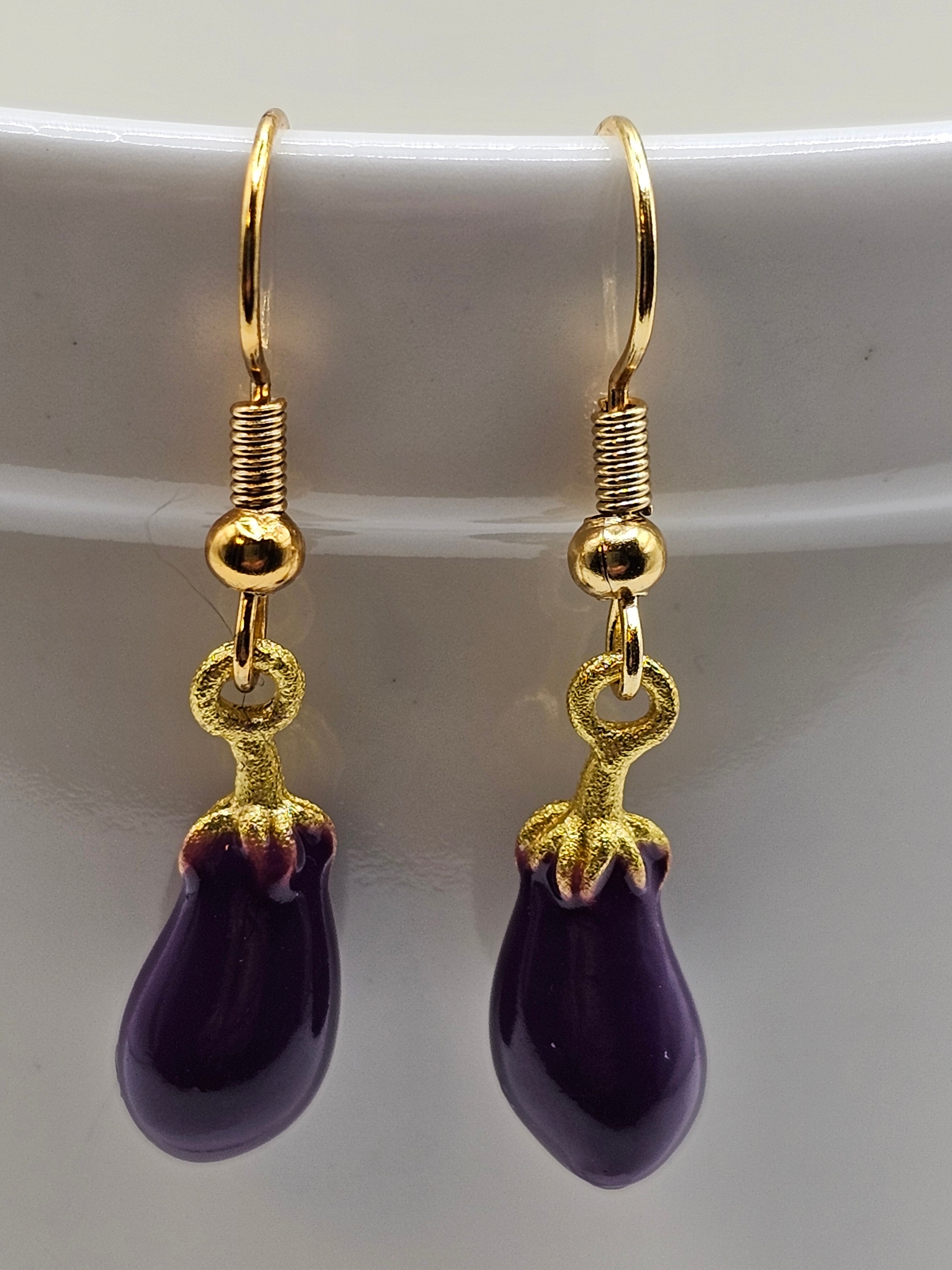 Eggplant Earrings