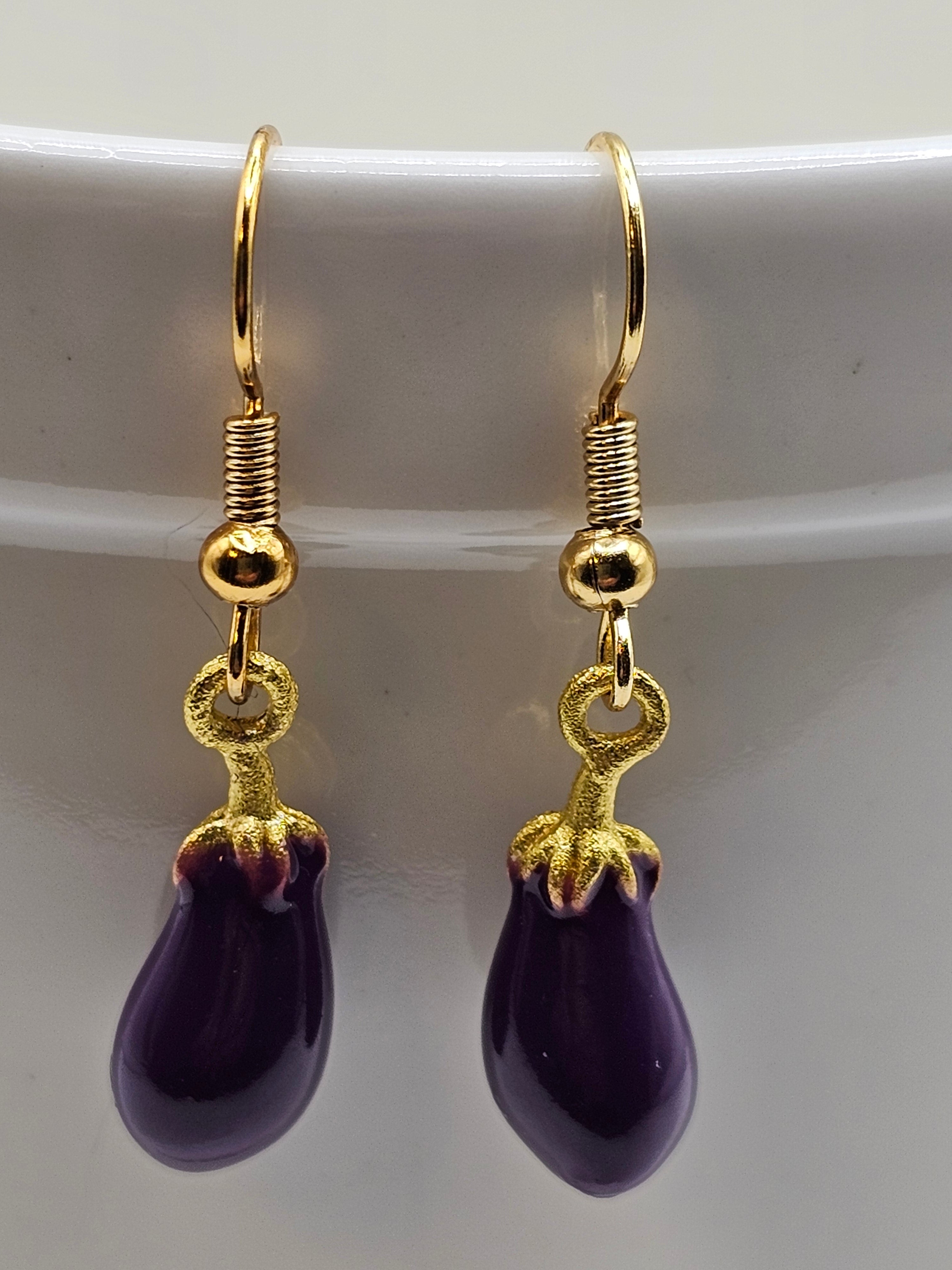 Eggplant Earrings