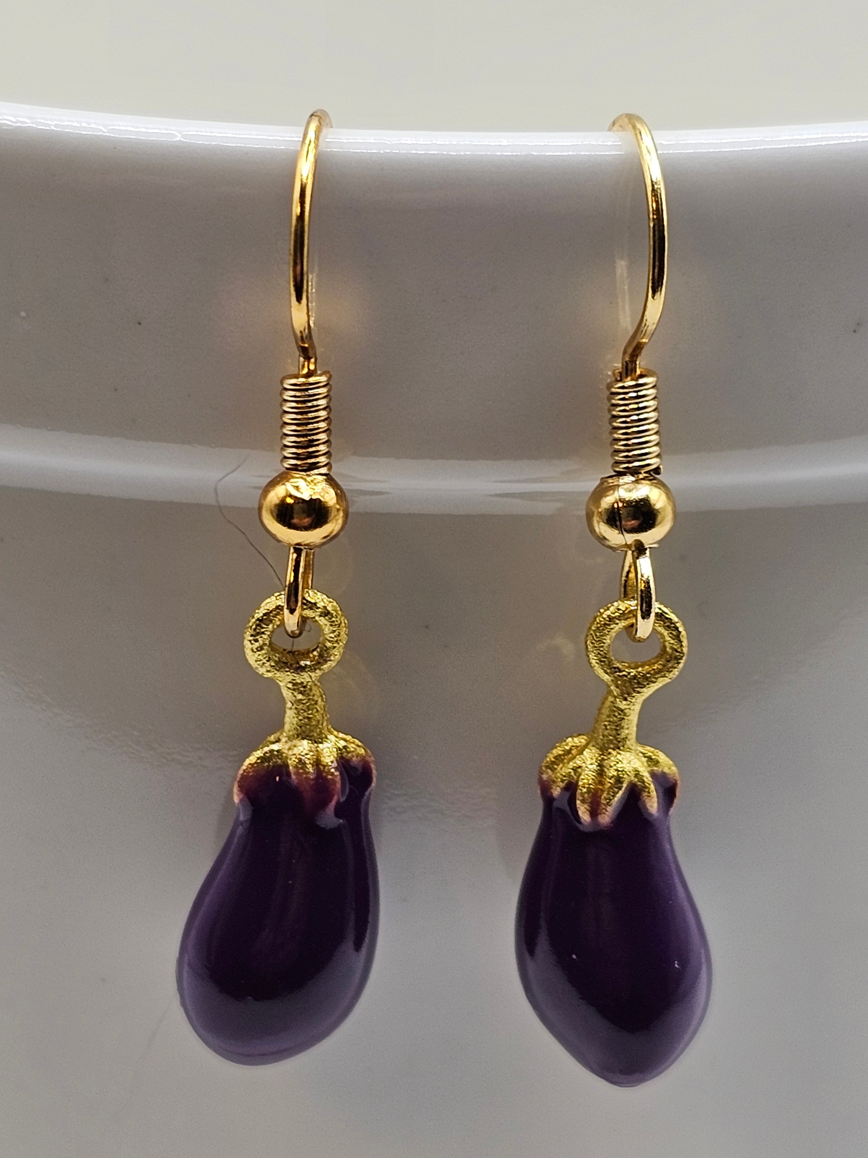 Eggplant Earrings