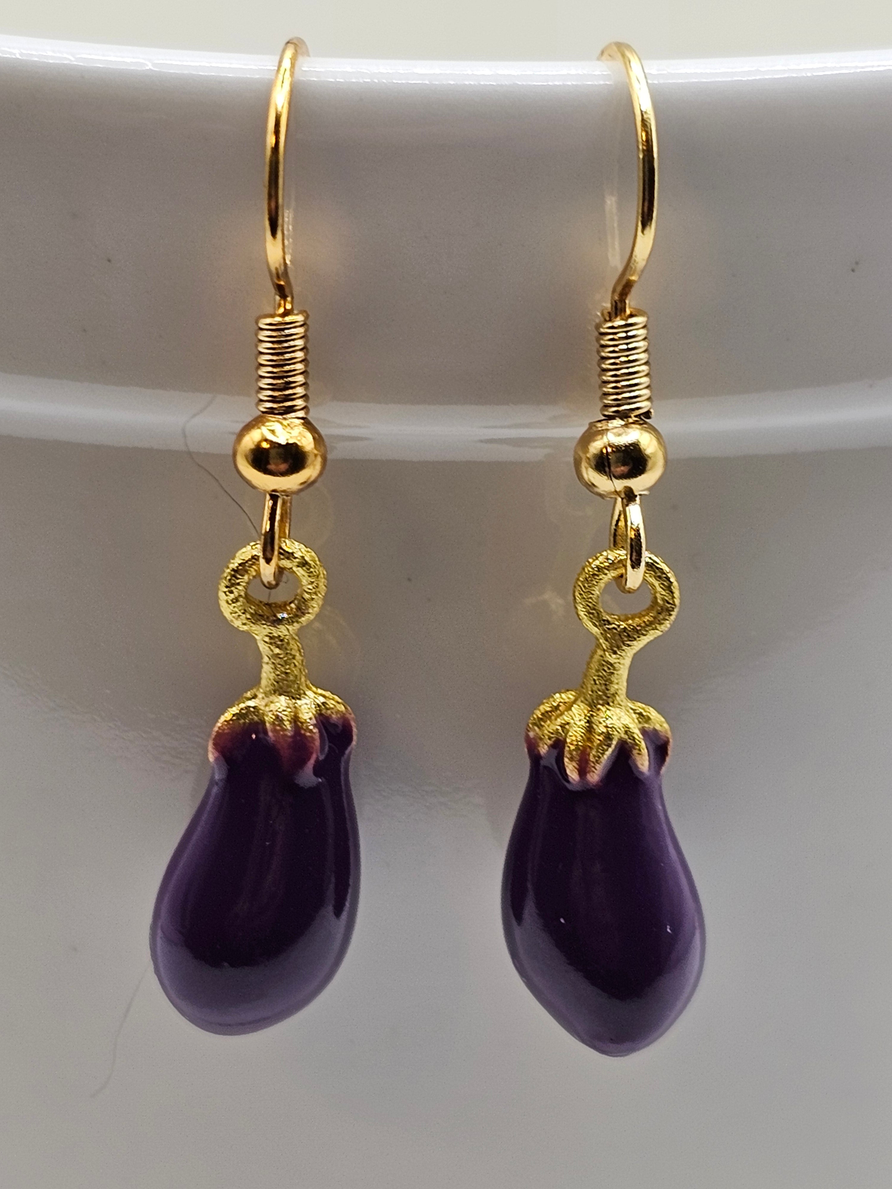 Eggplant Earrings