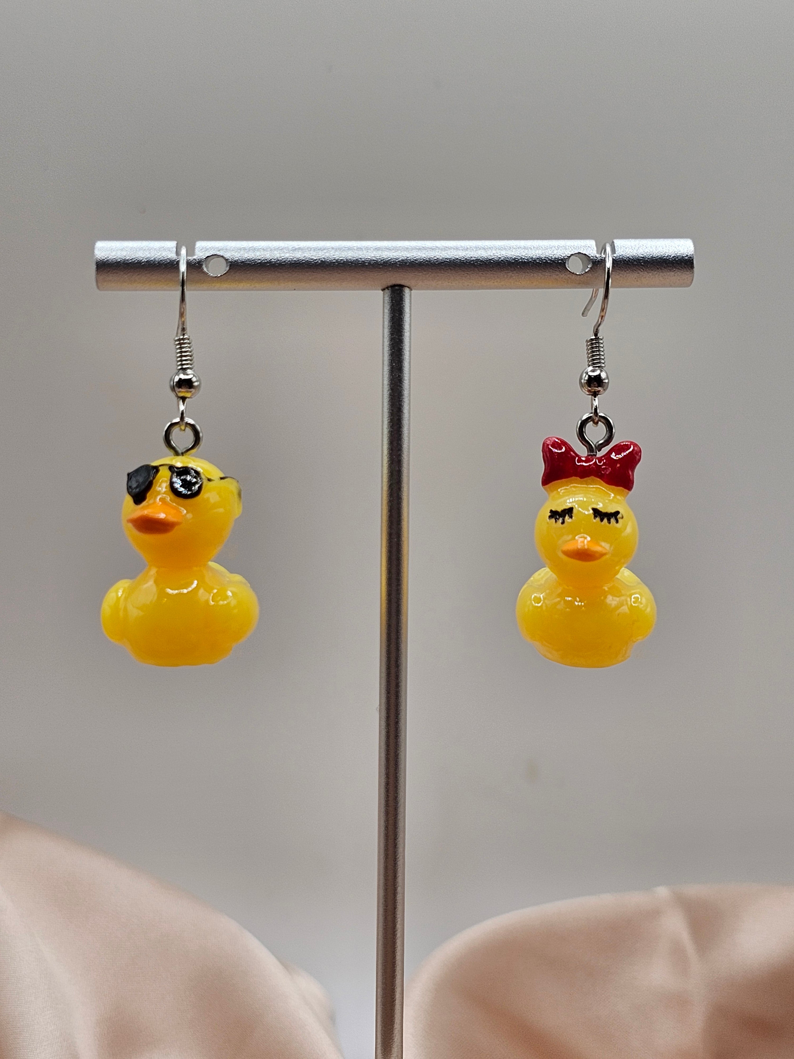 His&Her Duck Earrings