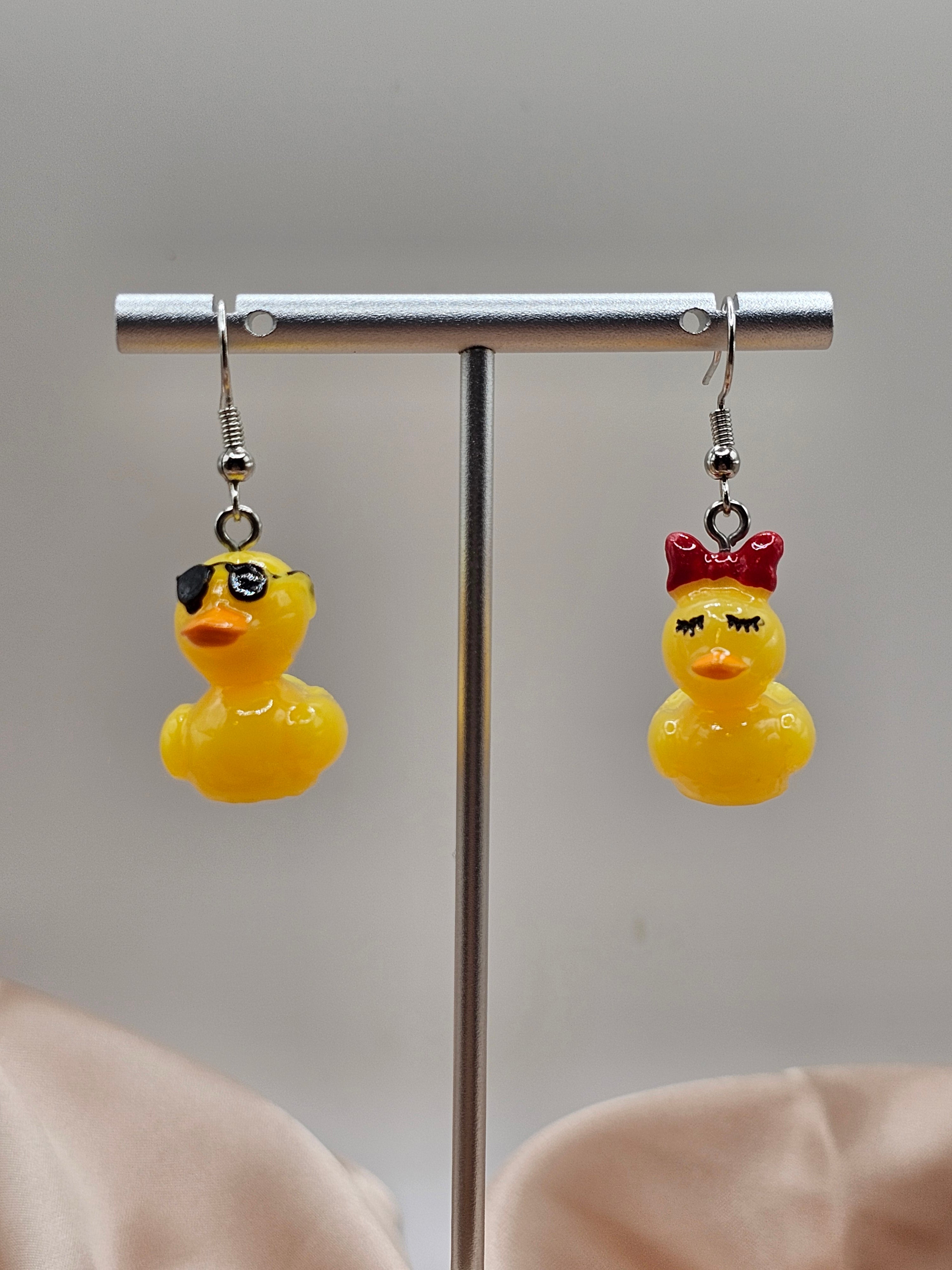 His&Her Duck Earrings