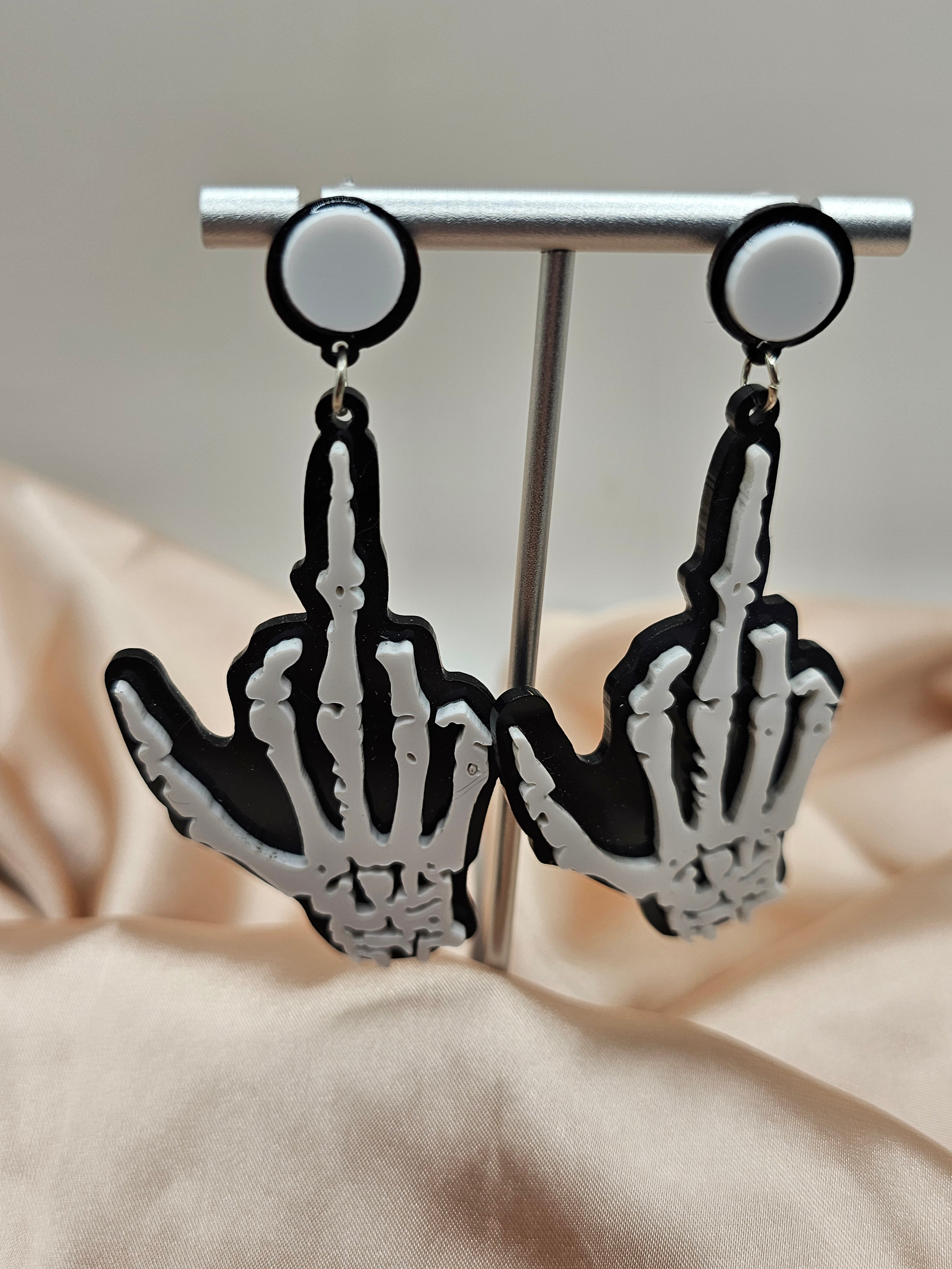 Skeleton Hand Earrings