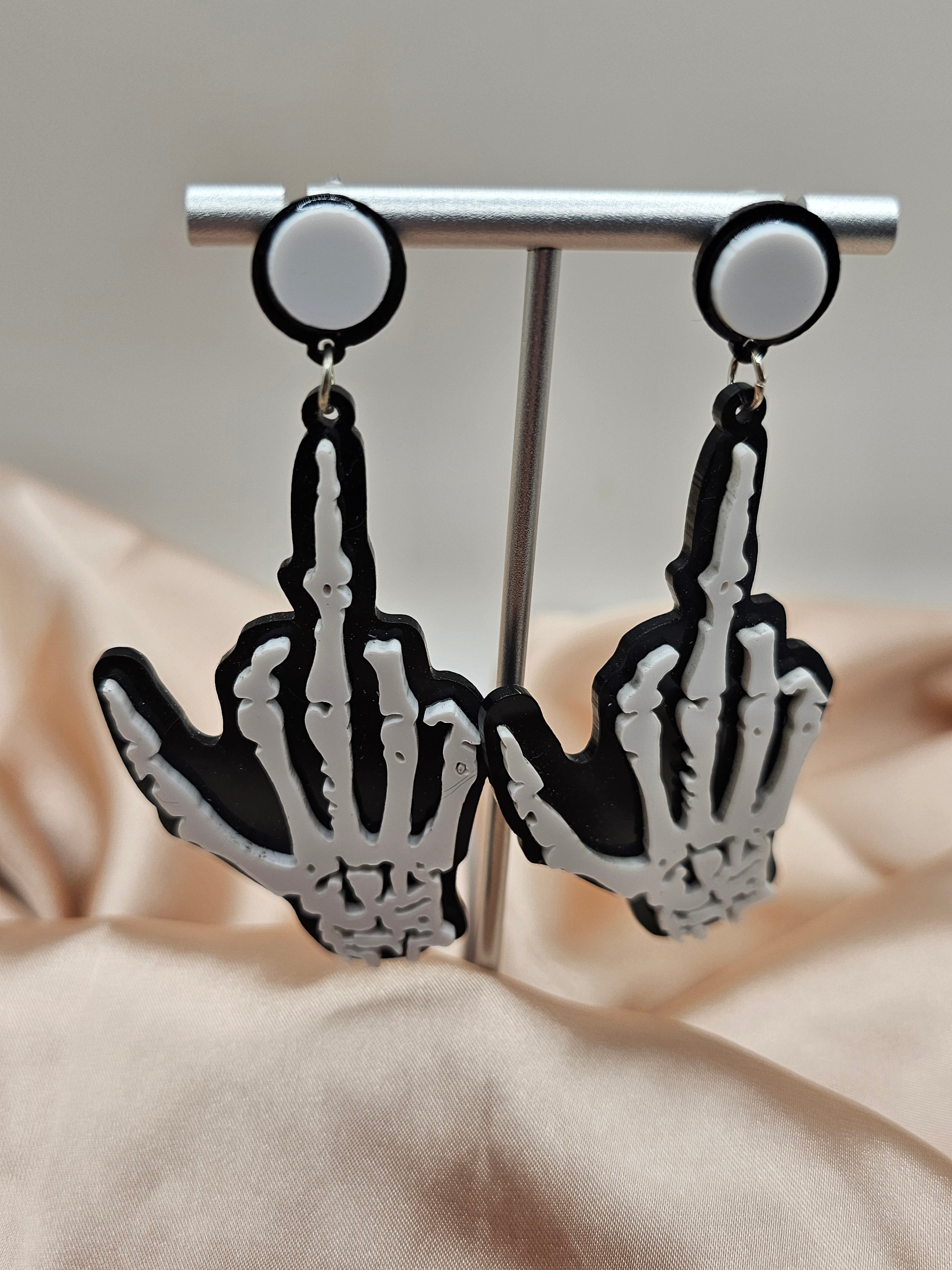 Skeleton Hand Earrings