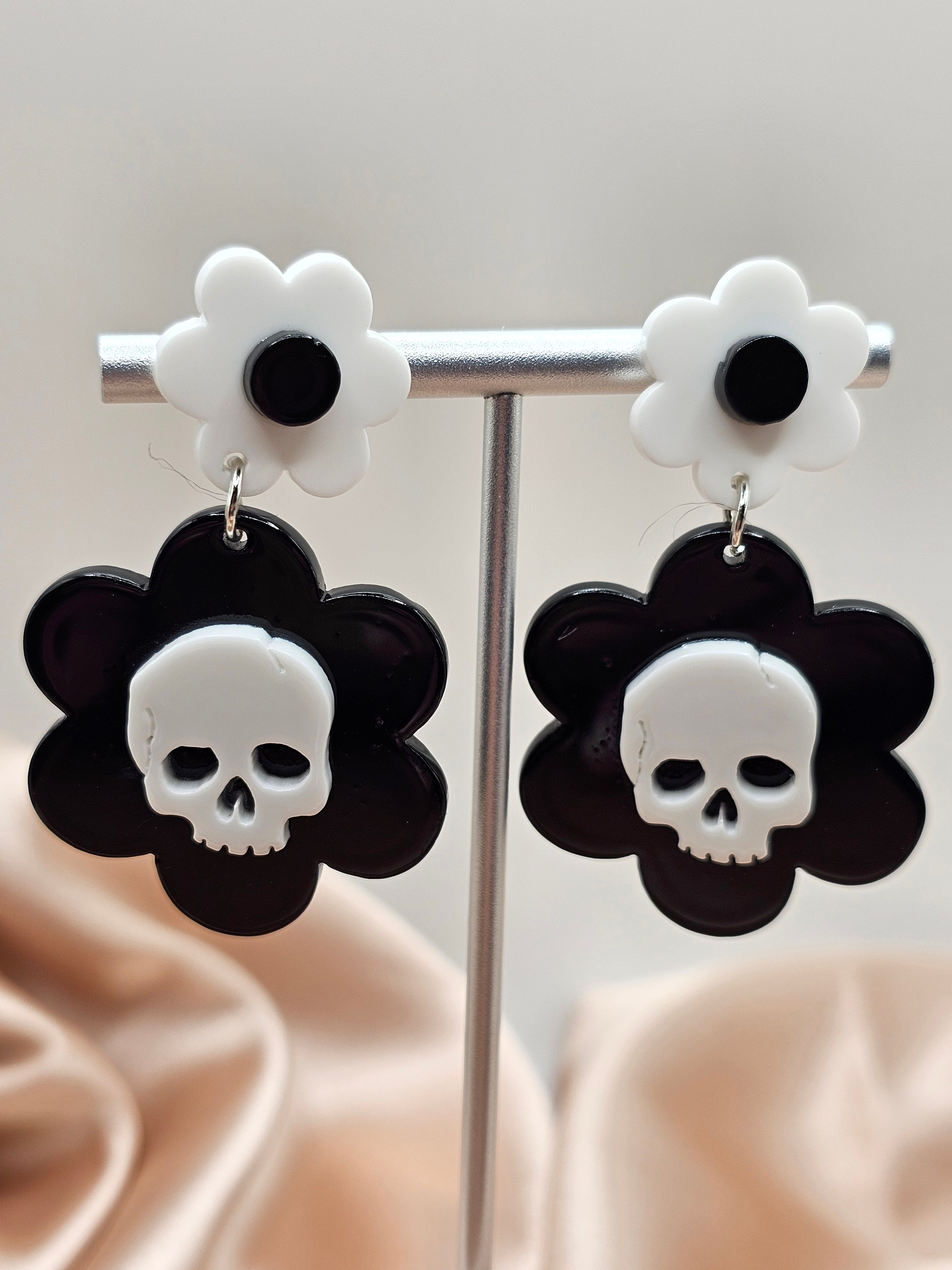 Black Skull Earrings