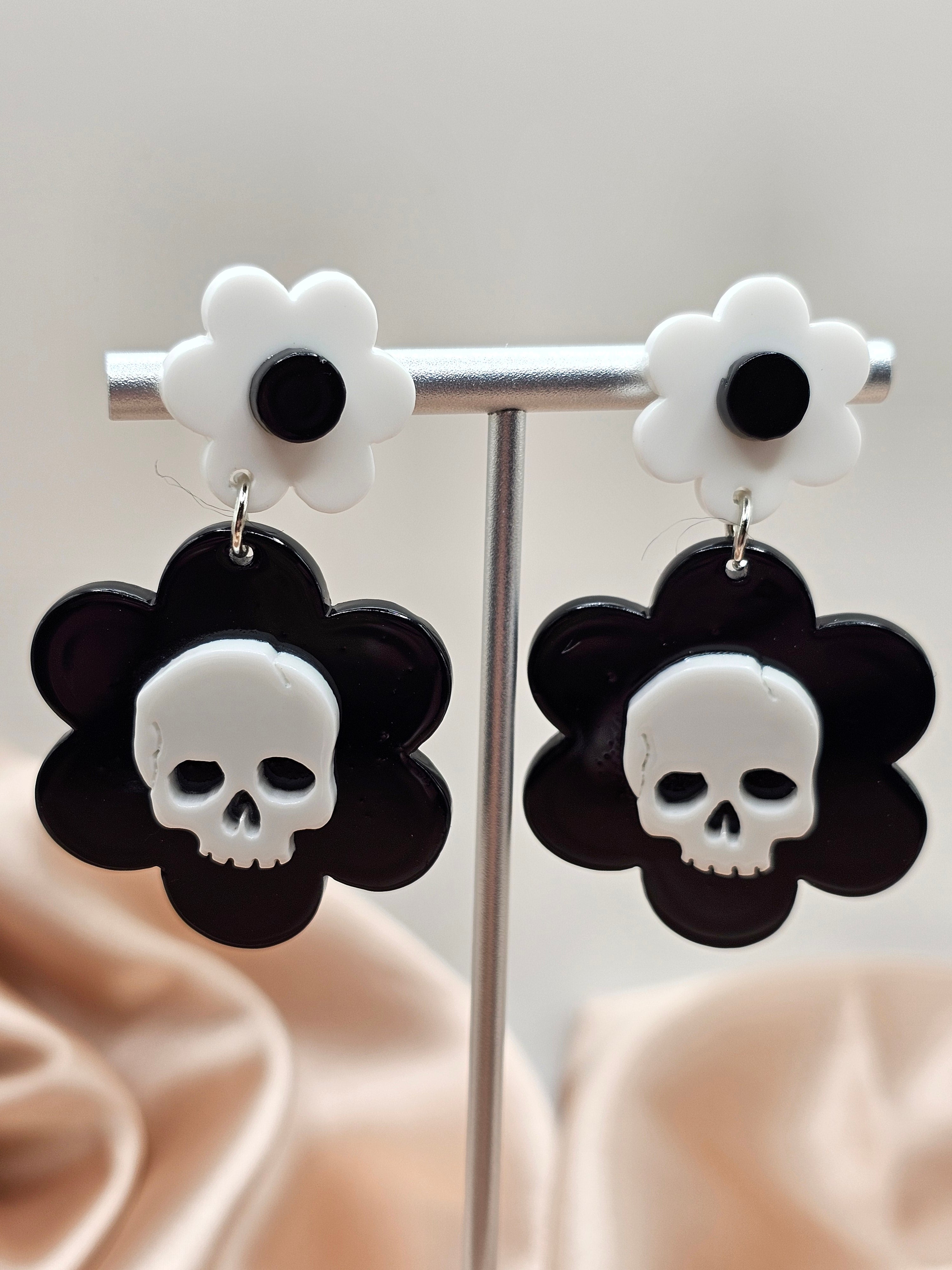 Black Skull Earrings