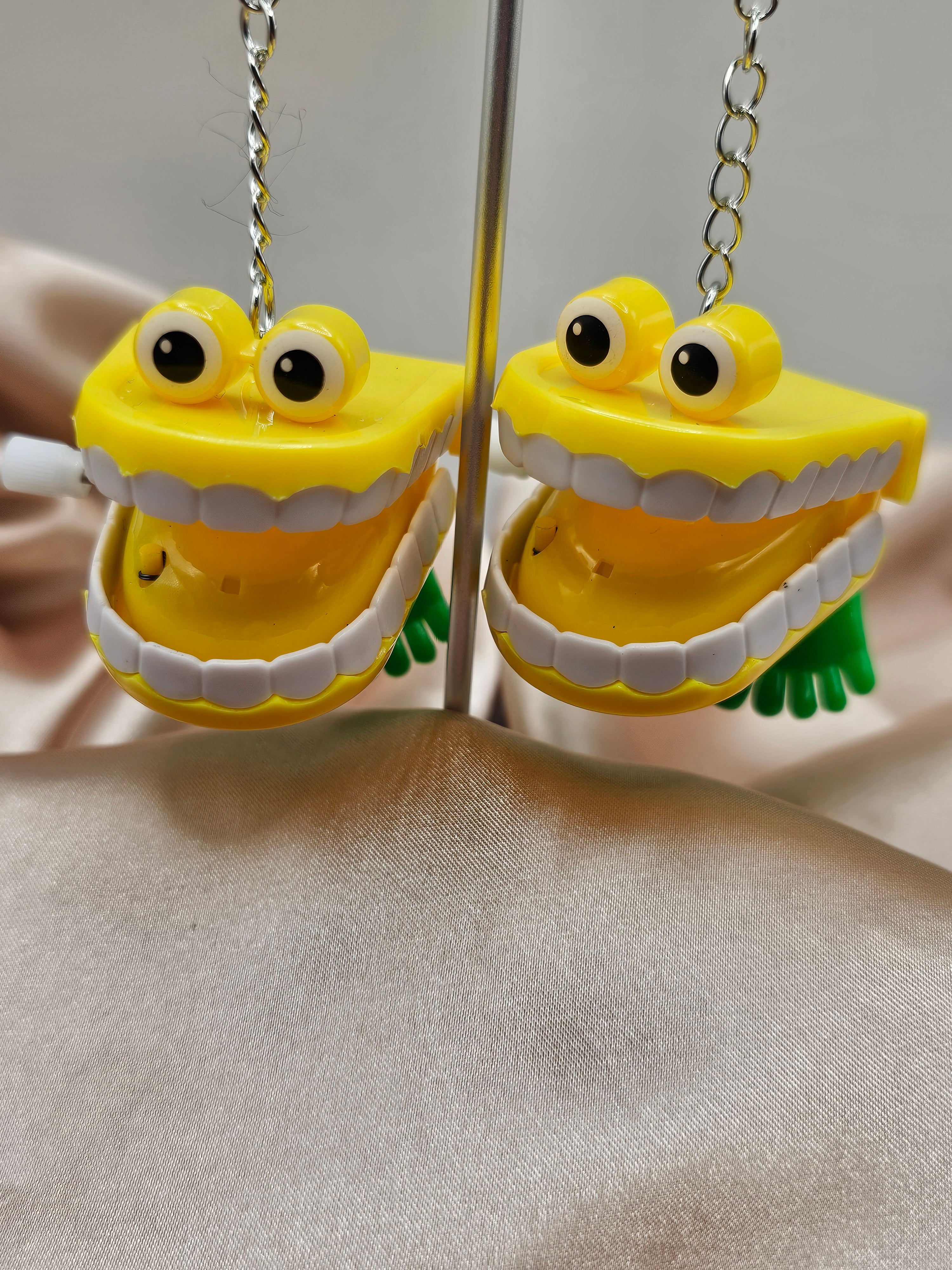 Yellow Dancing Teeth Earrings