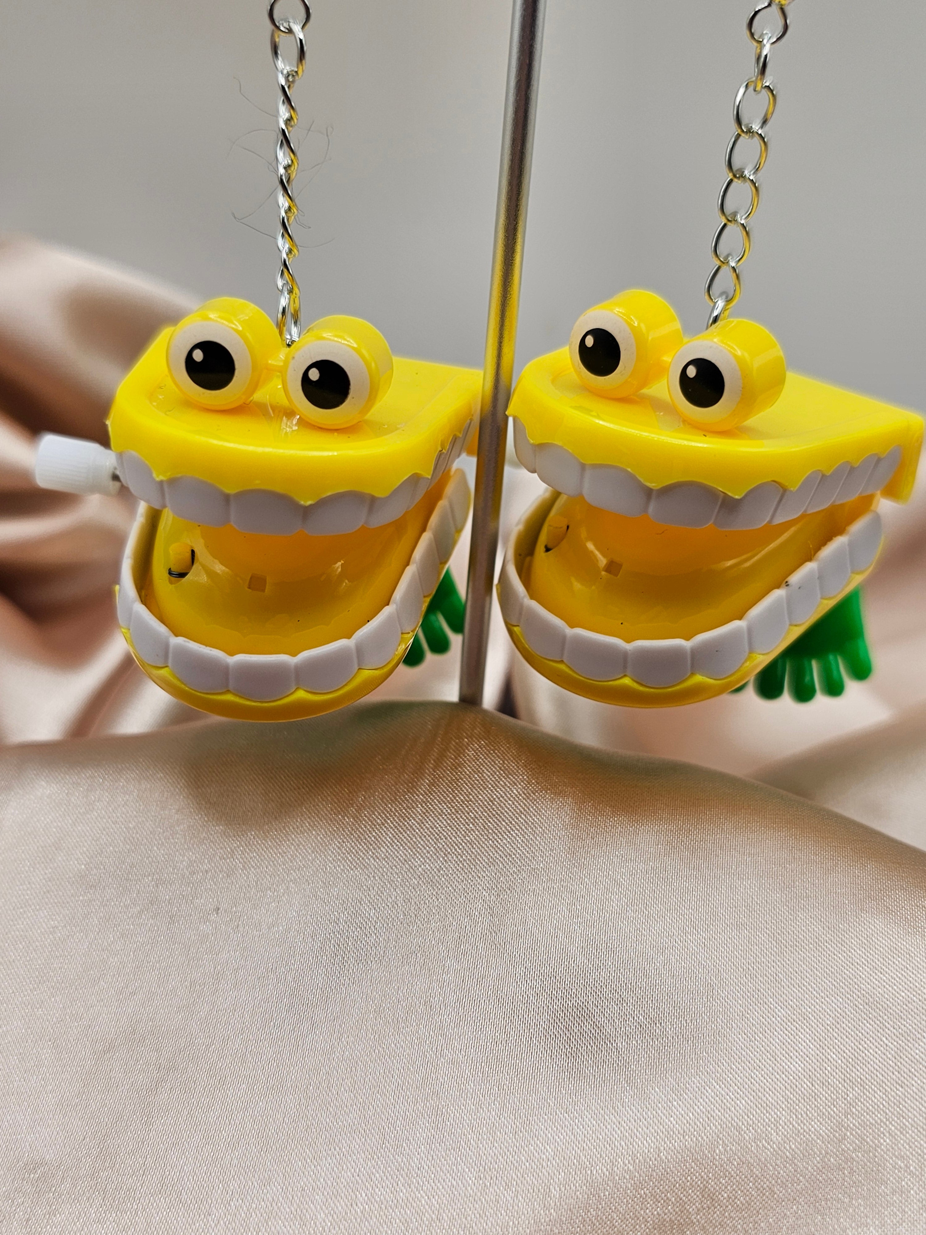 Yellow Dancing Teeth Earrings