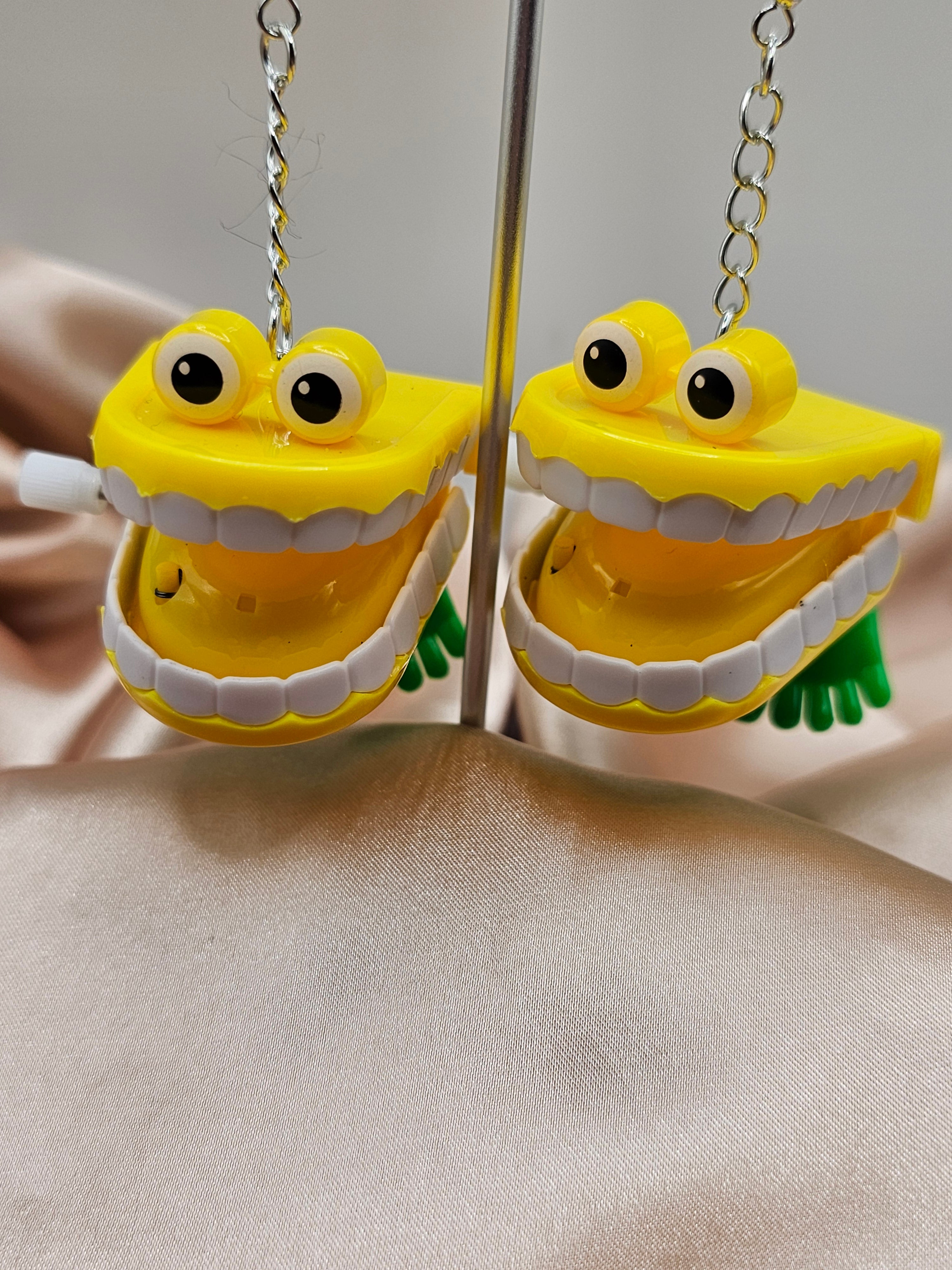 Yellow Dancing Teeth Earrings