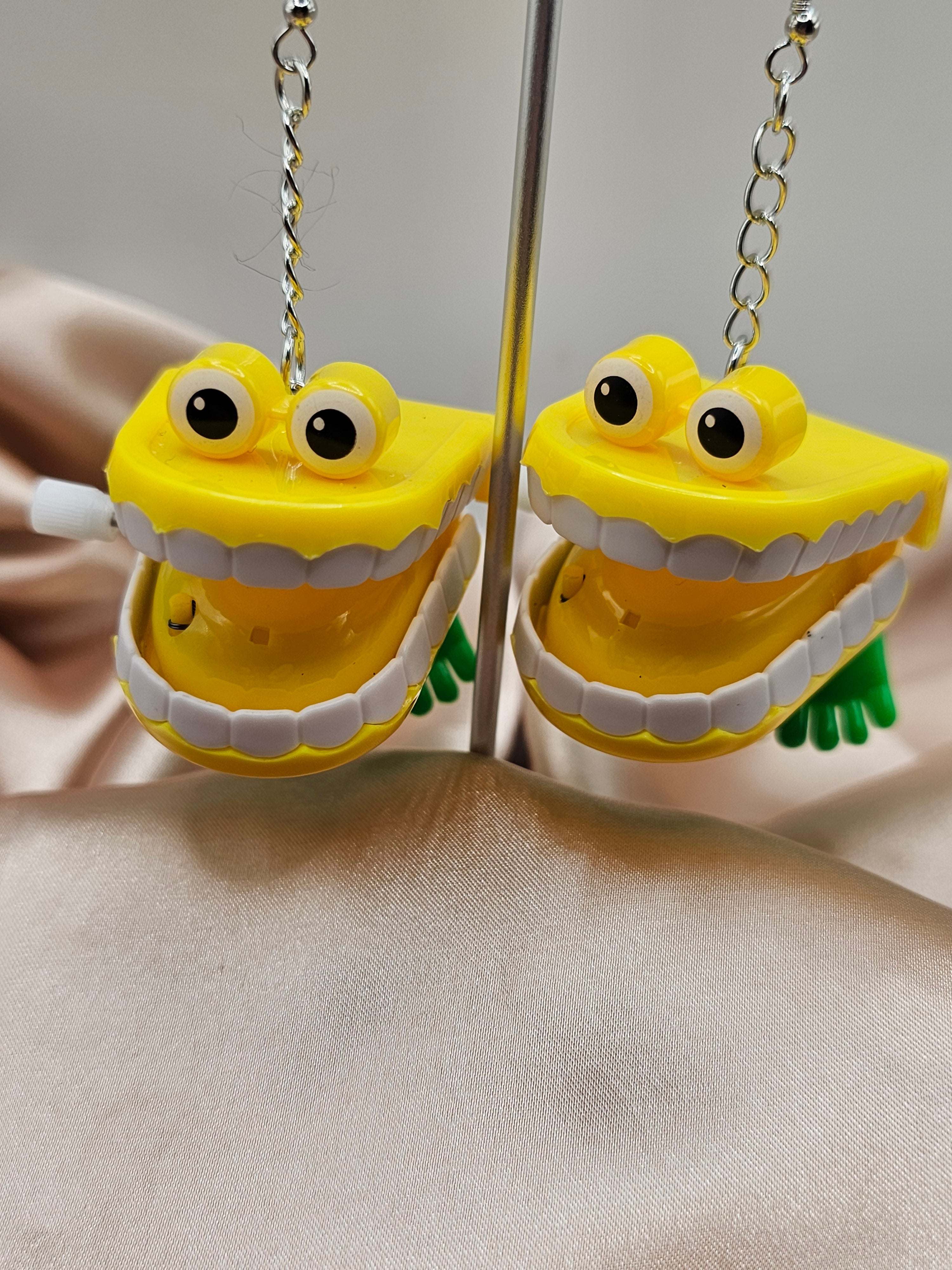 Yellow Dancing Teeth Earrings