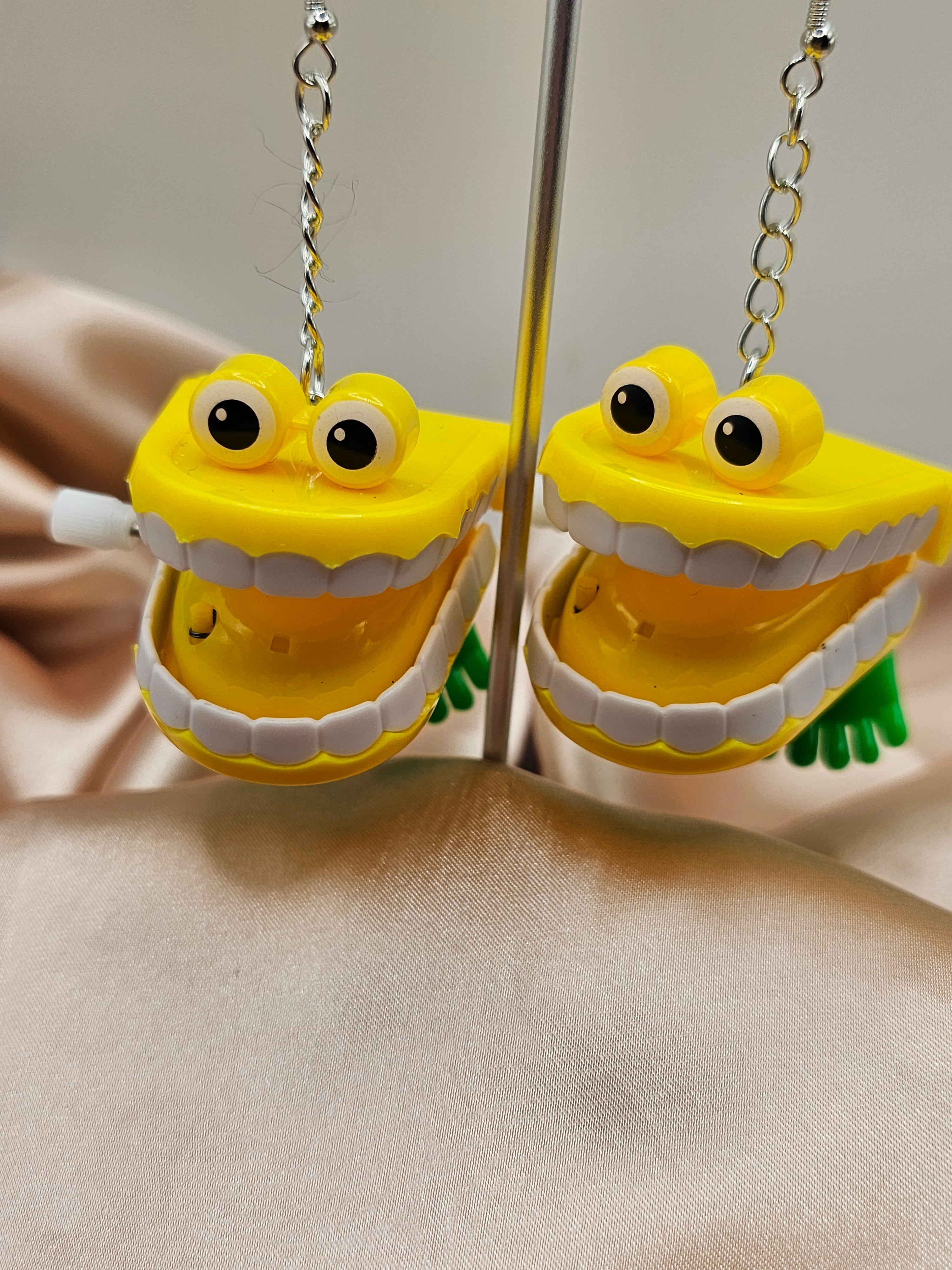 Yellow Dancing Teeth Earrings