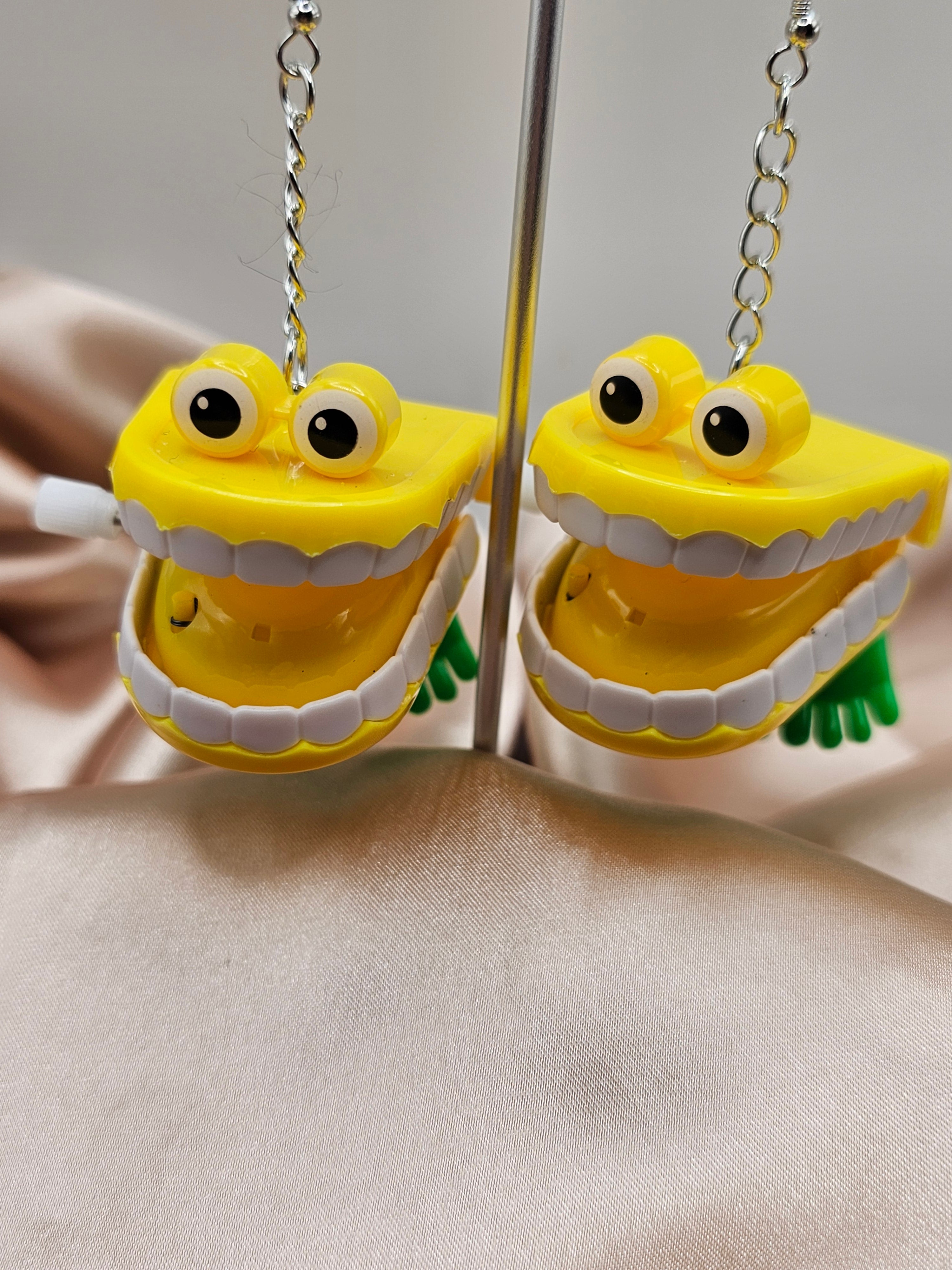 Yellow Dancing Teeth Earrings