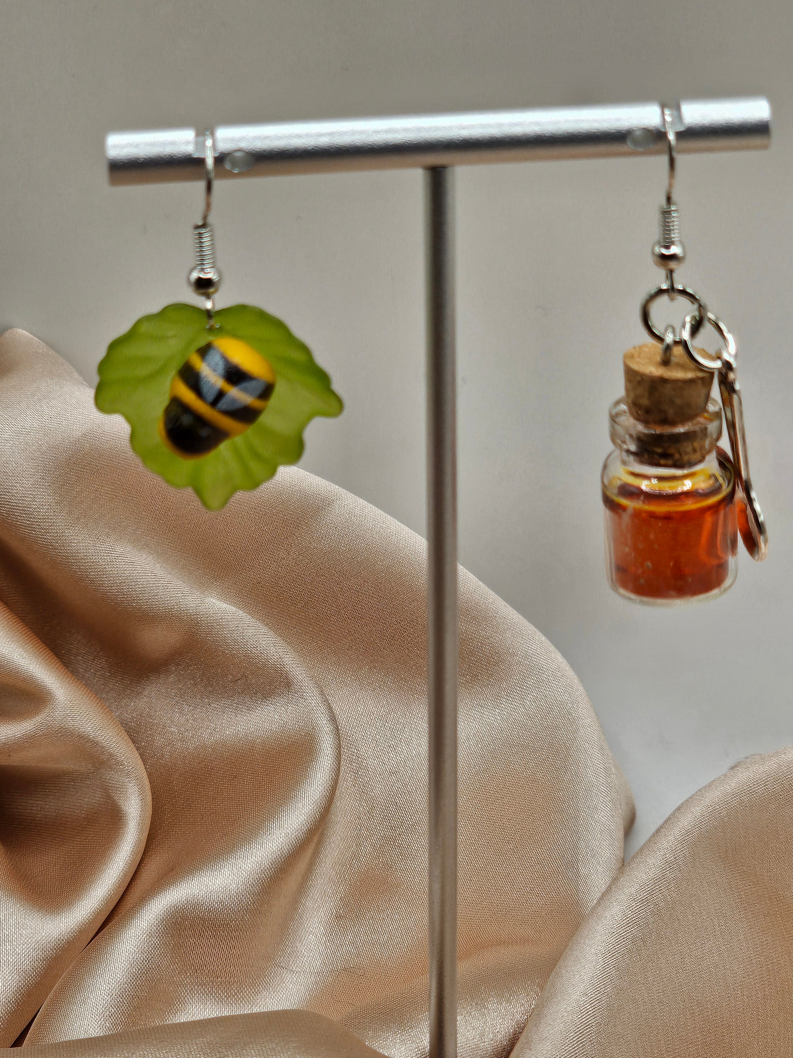 Honey and Bee Earrings