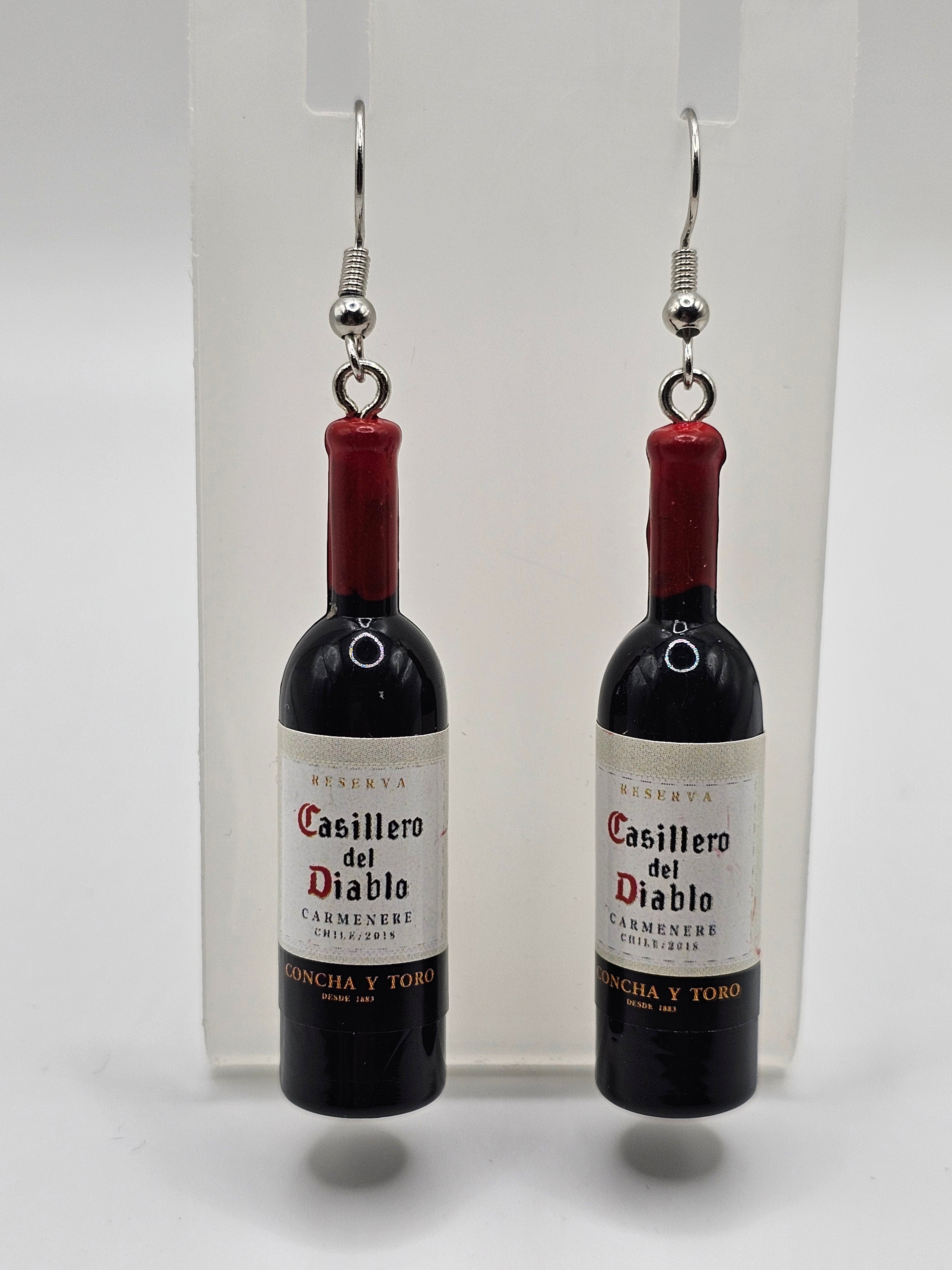 Red Wine Bottle Earrings