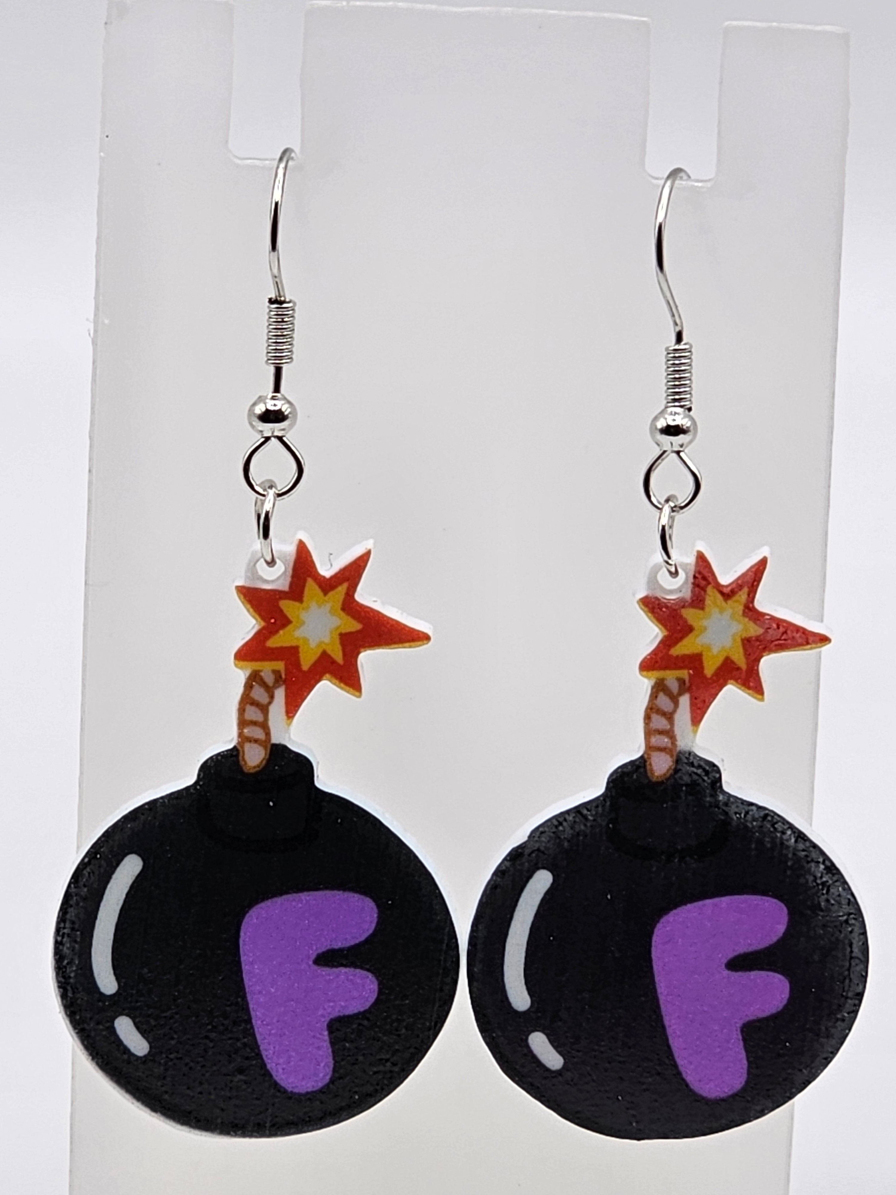 "F" Bomb Earrings