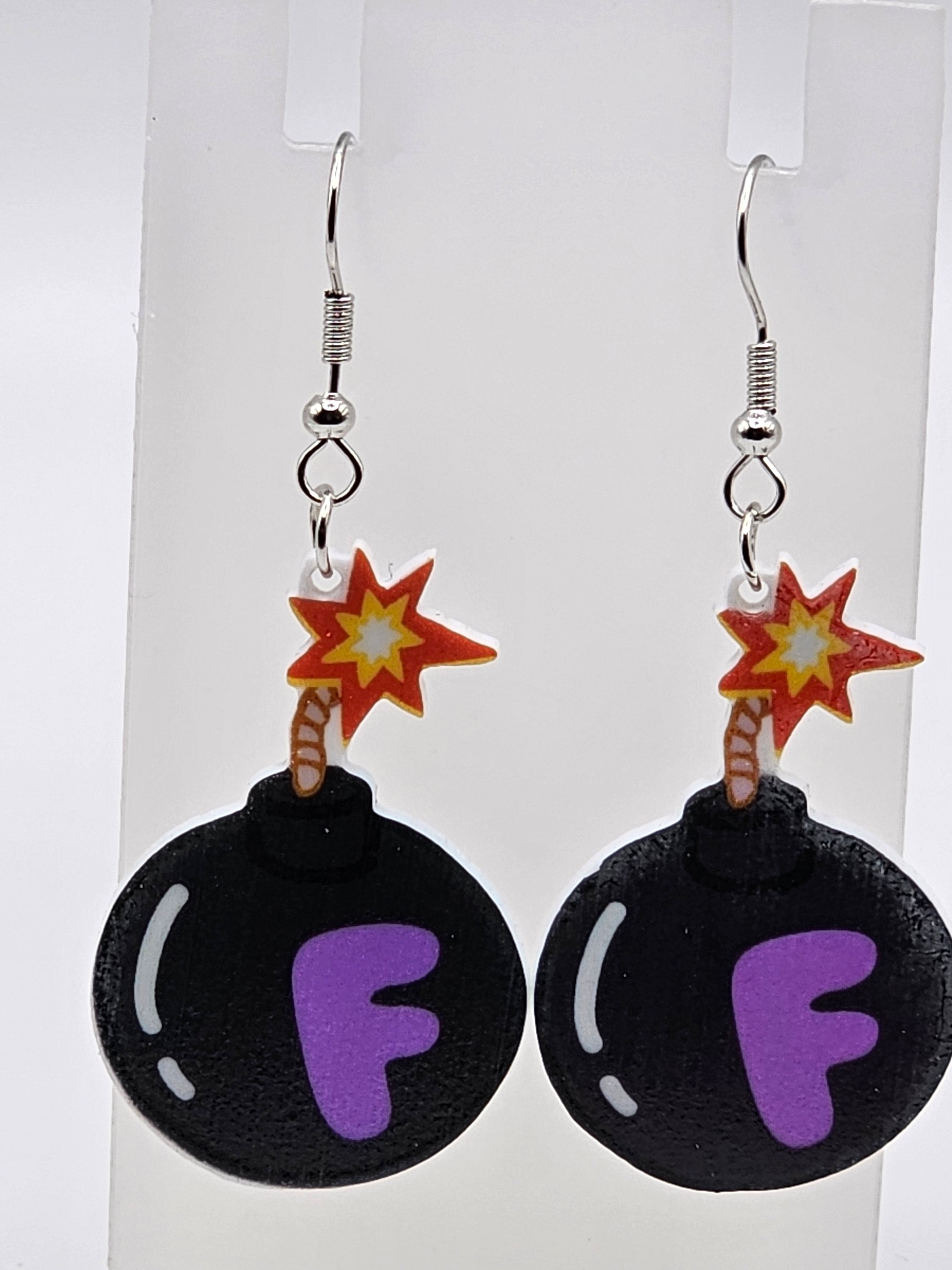 "F" Bomb Earrings