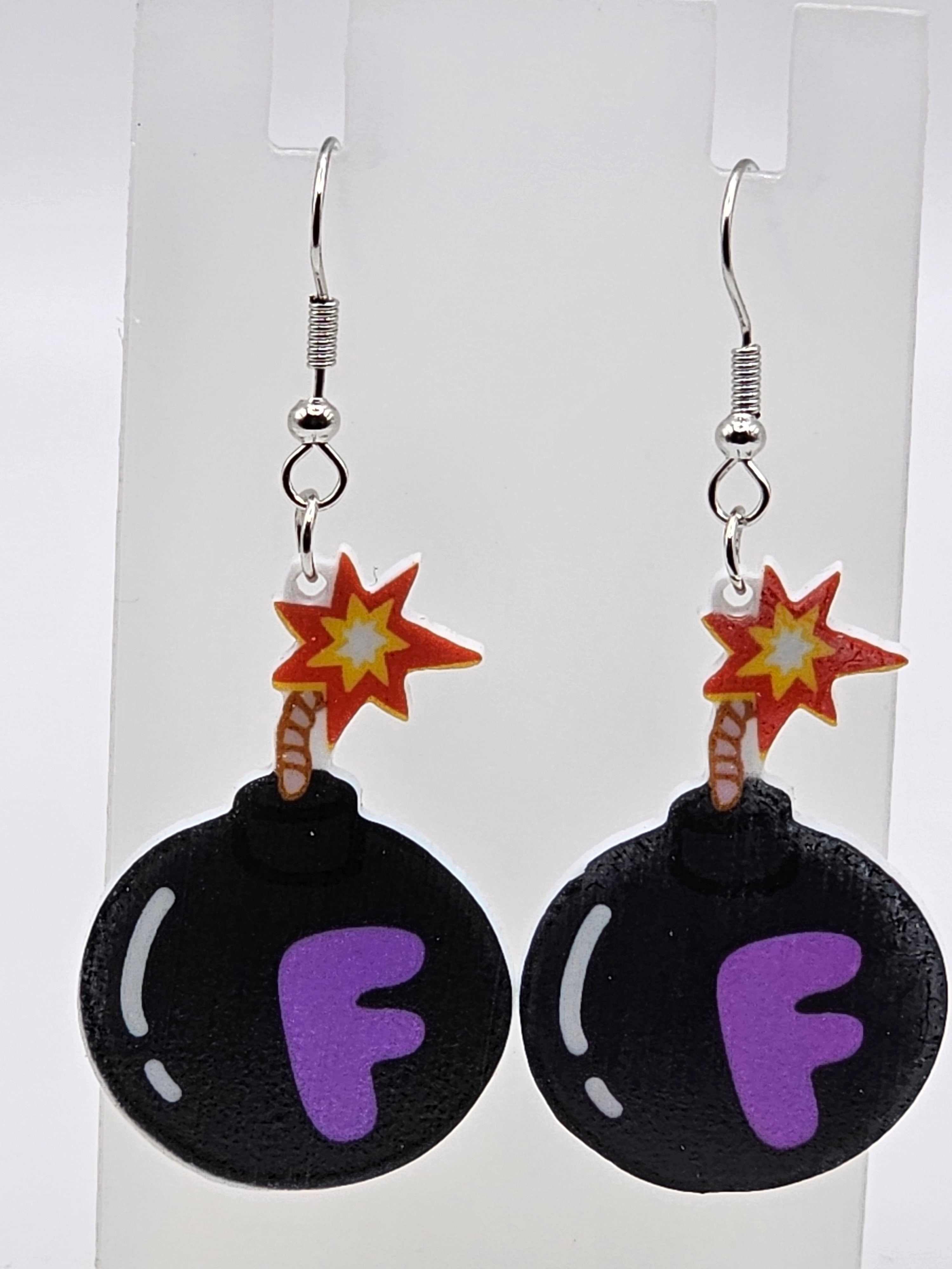 "F" Bomb Earrings