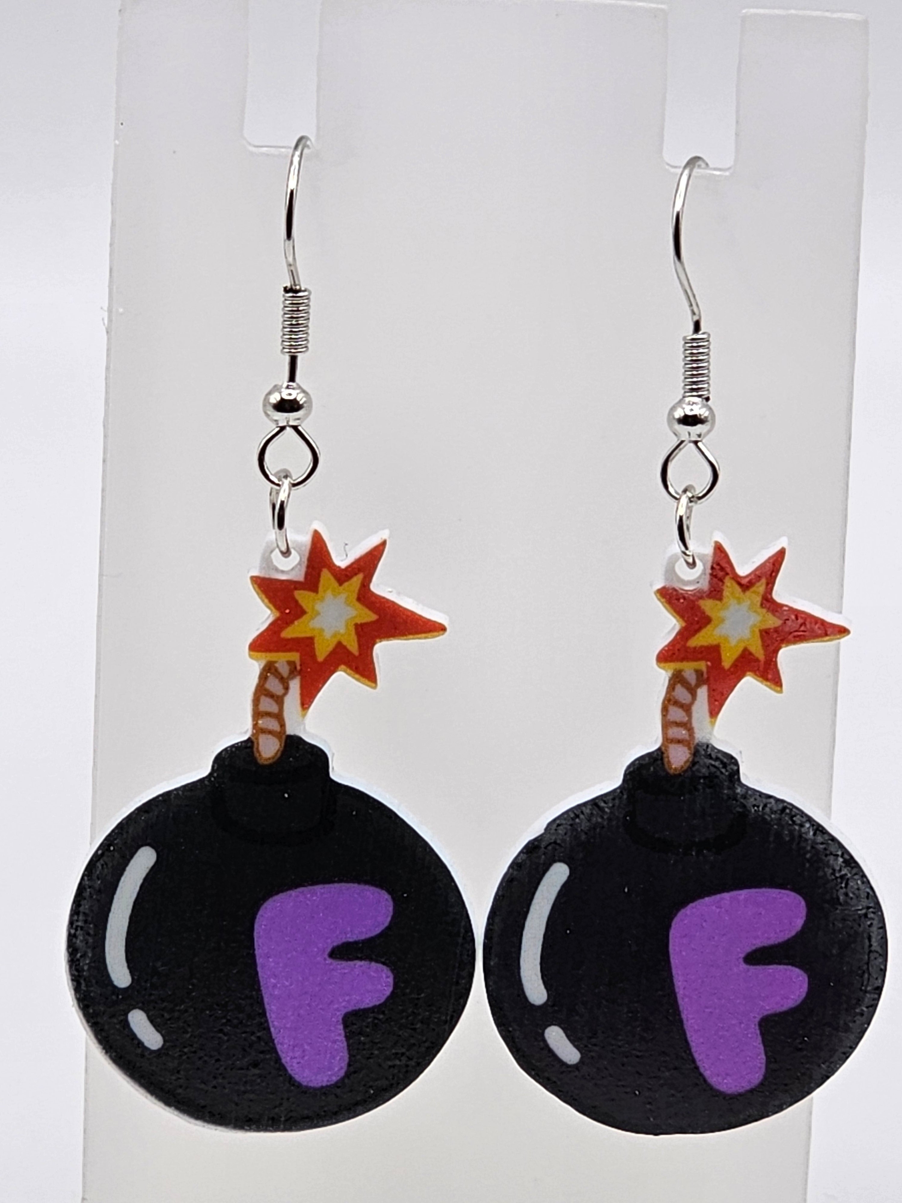 "F" Bomb Earrings