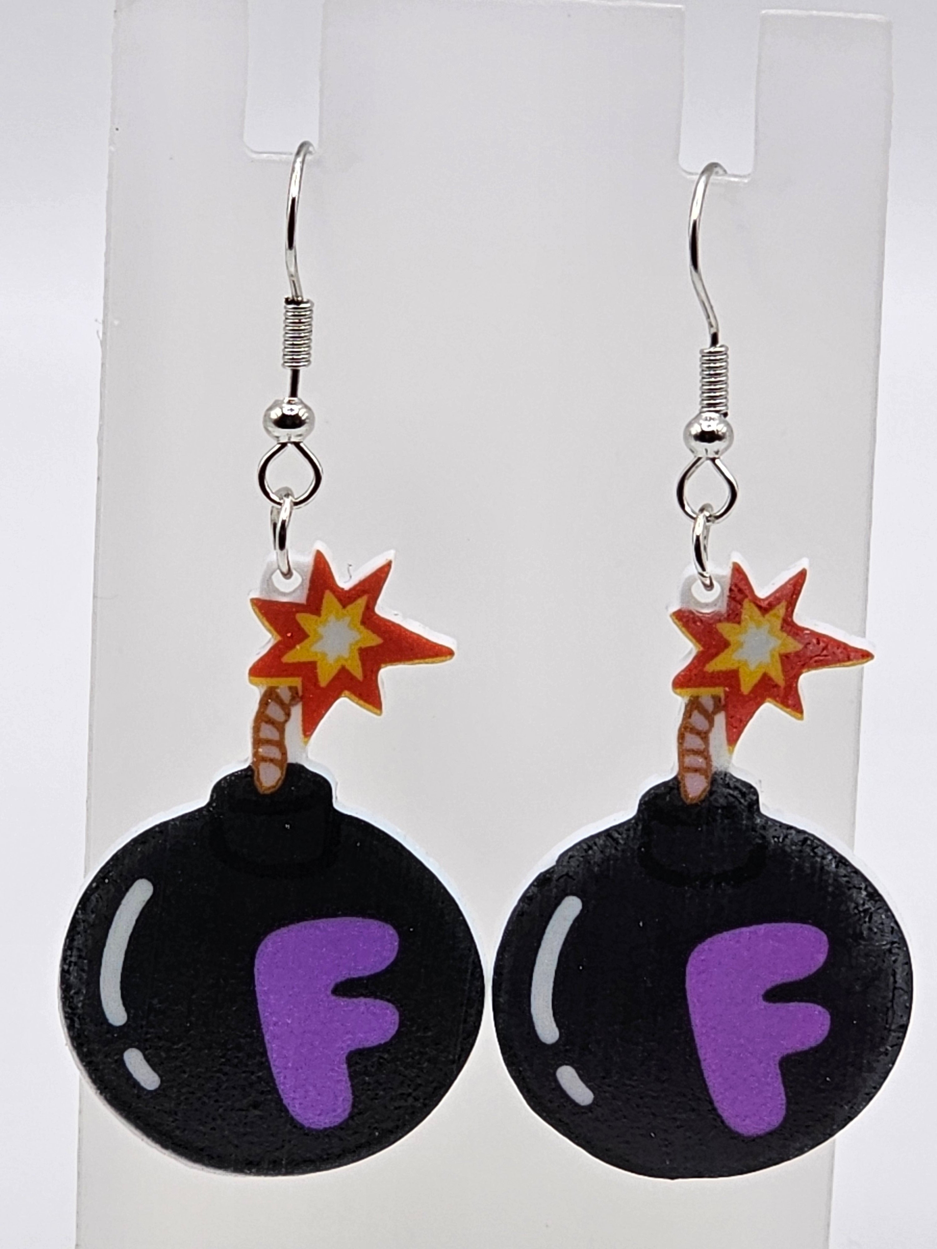 "F" Bomb Earrings