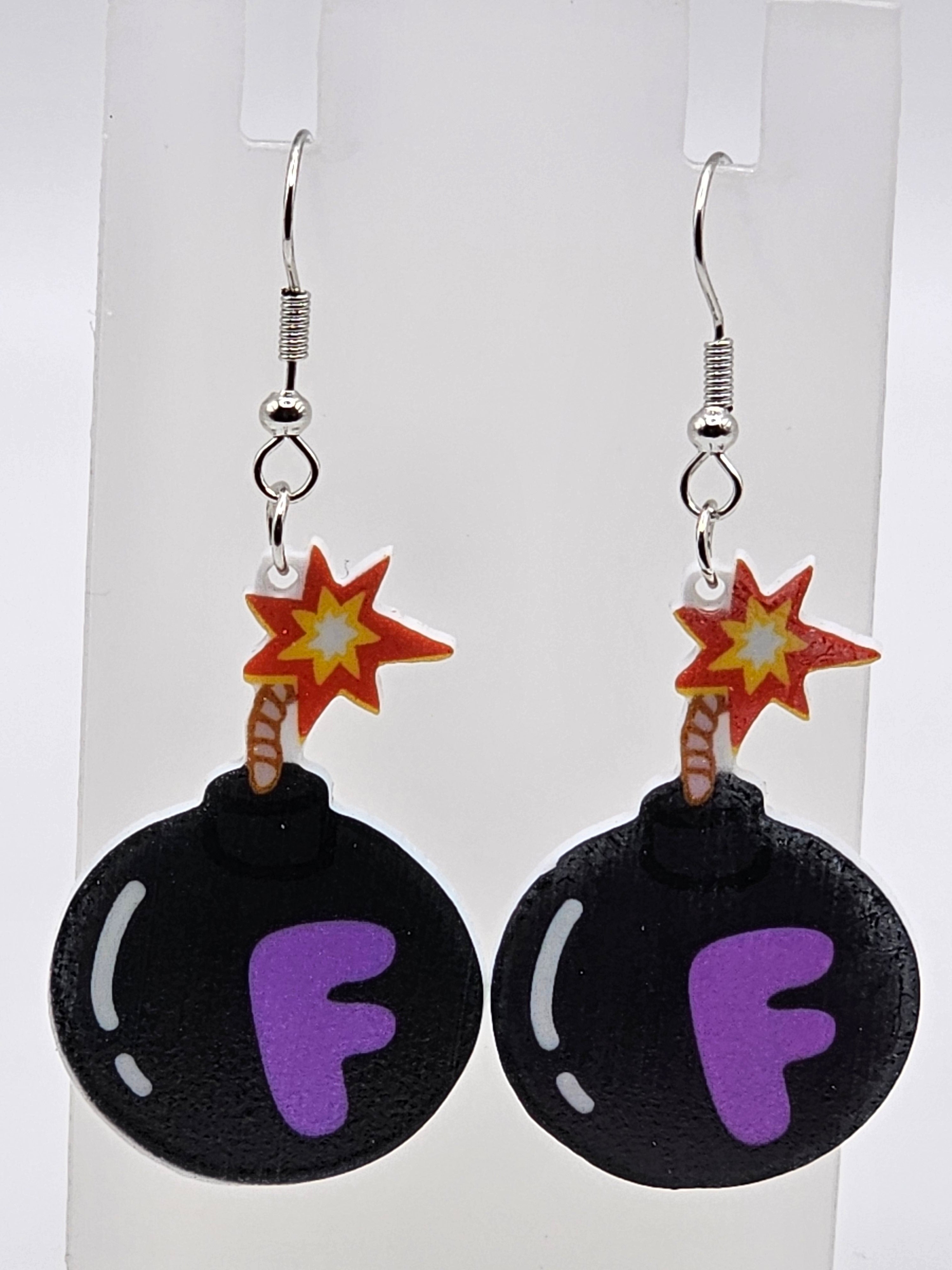 "F" Bomb Earrings