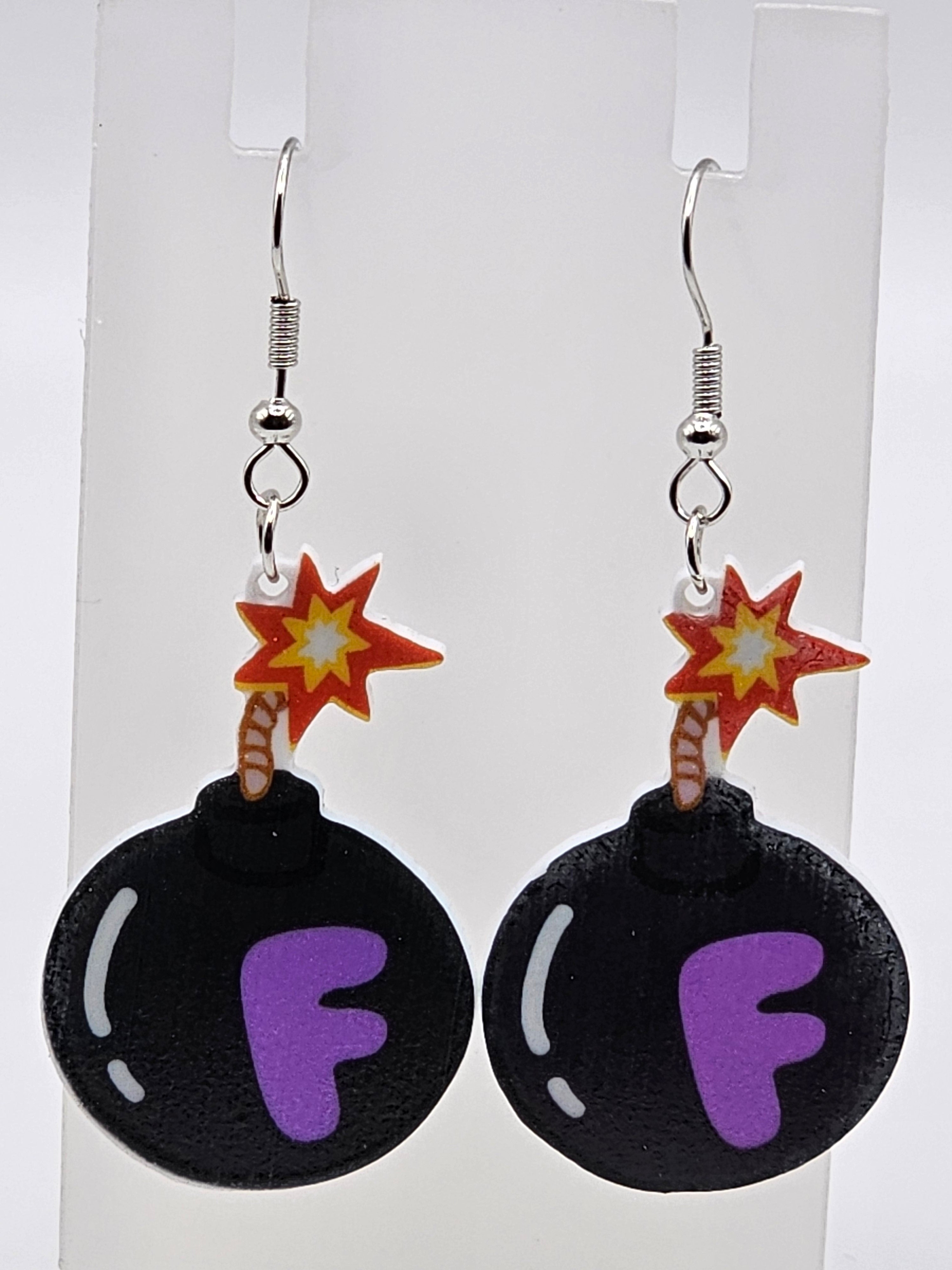 "F" Bomb Earrings