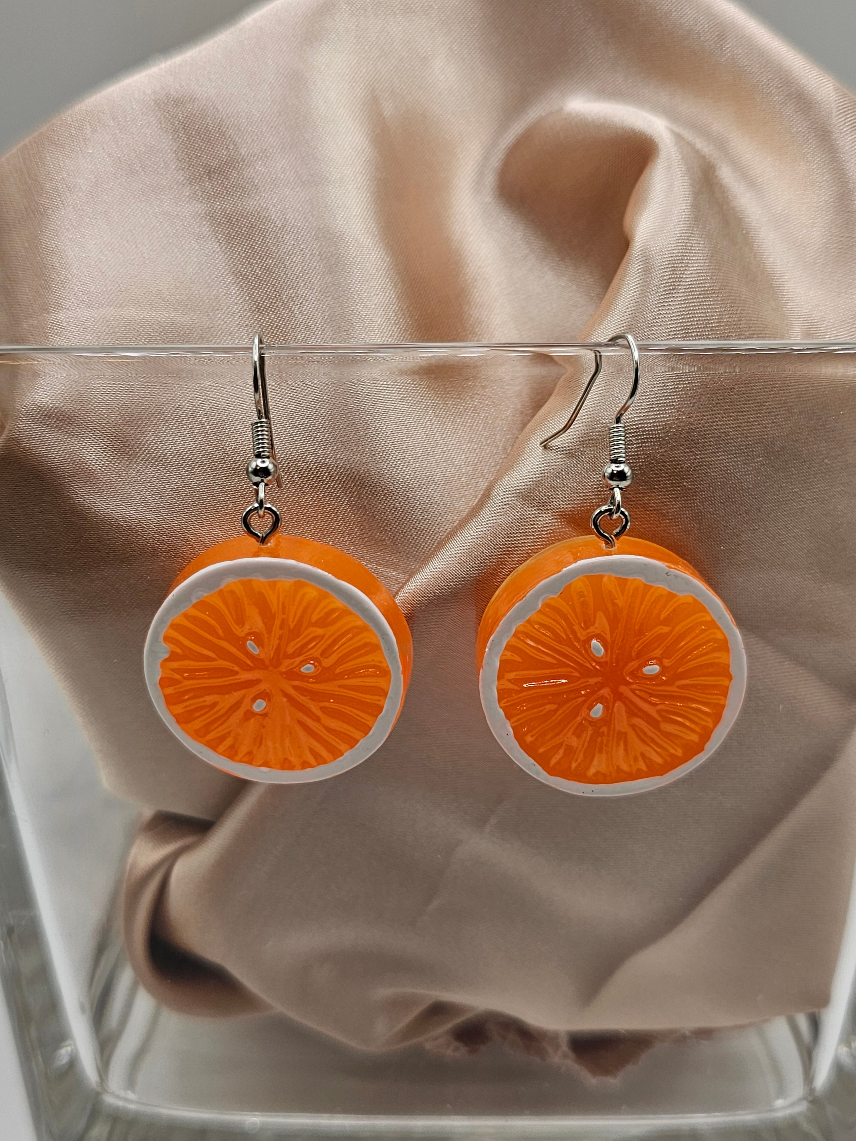 Orange Slice Earrings