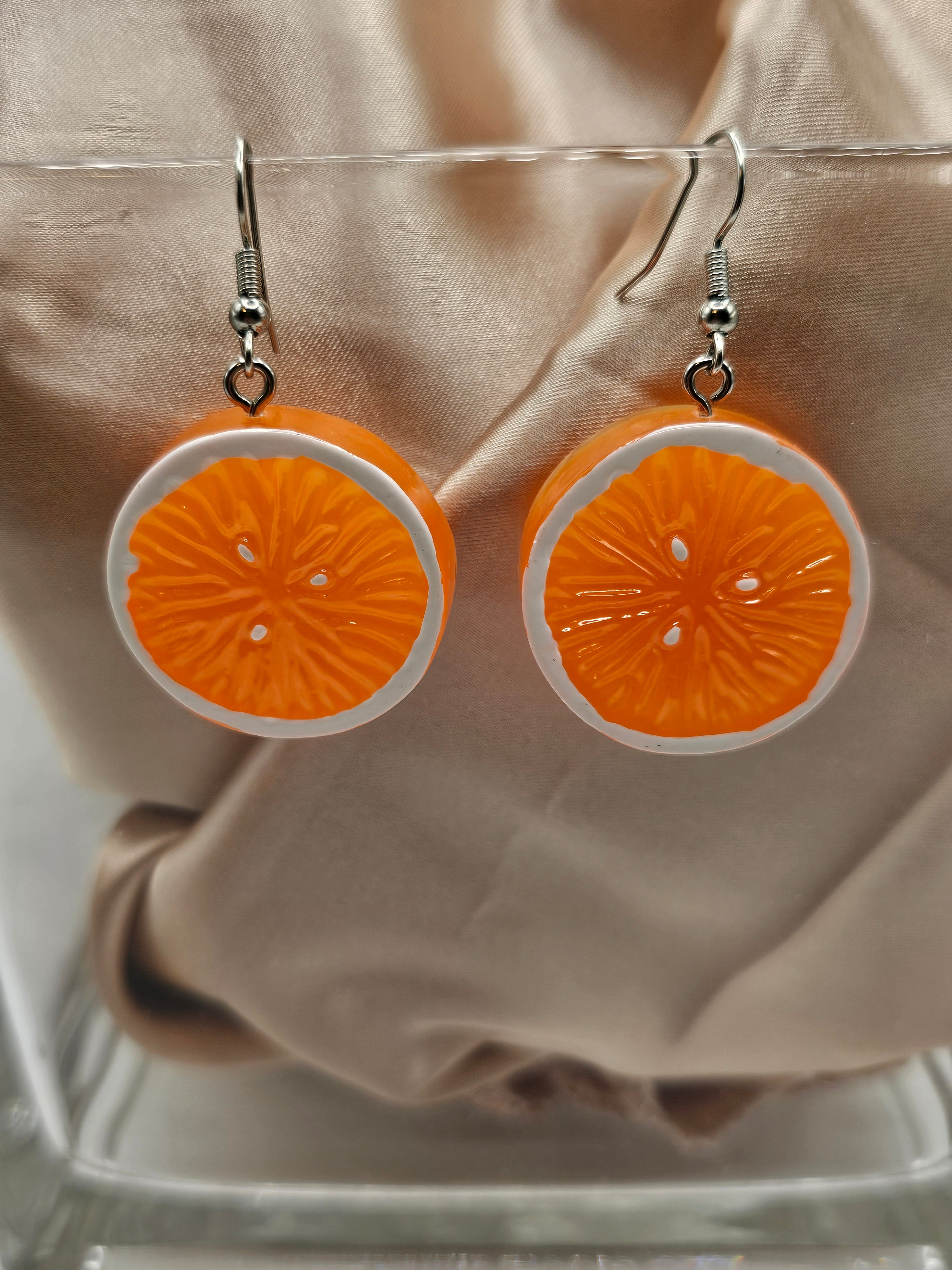 Orange Slice Earrings