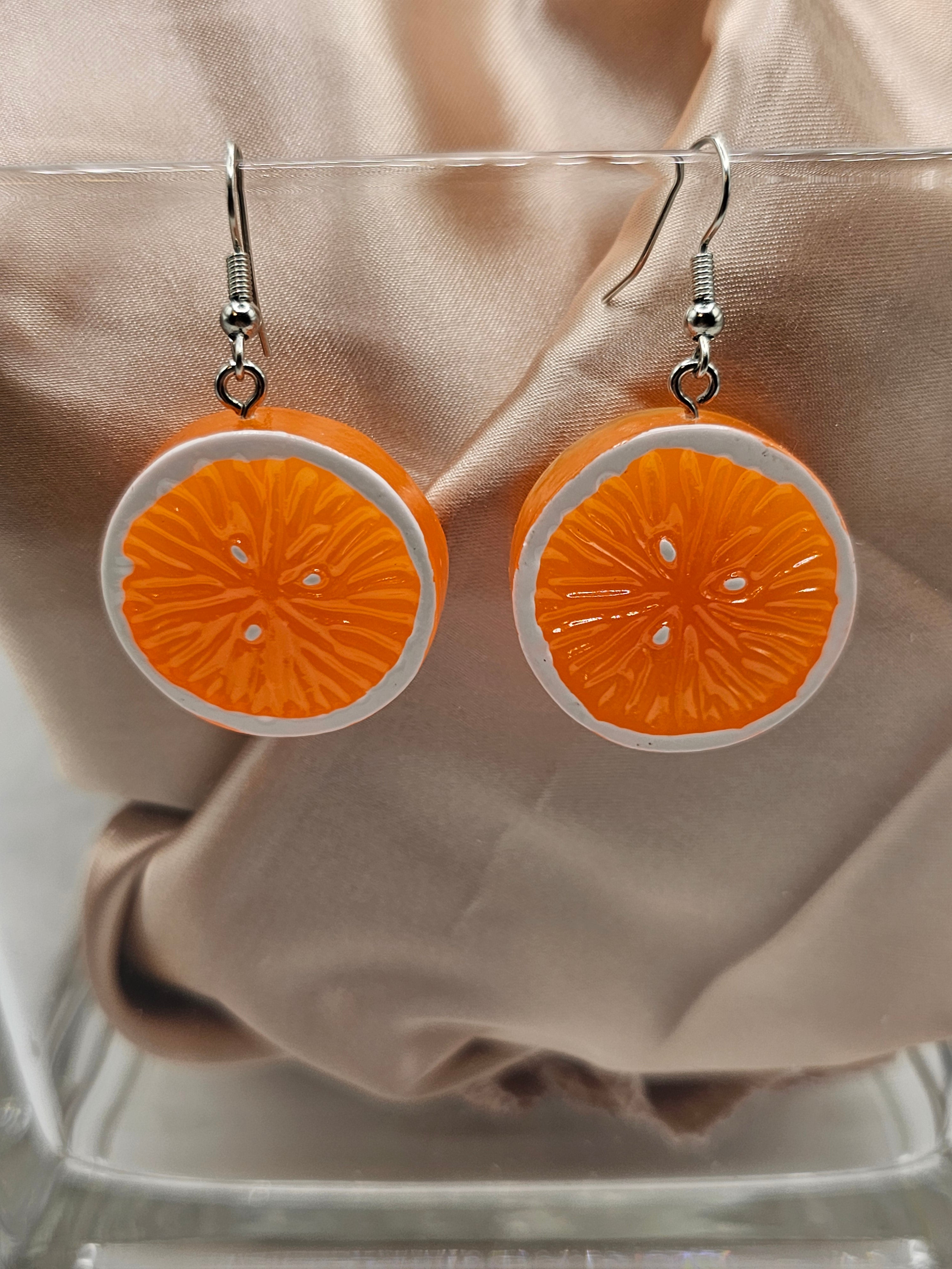 Orange Slice Earrings