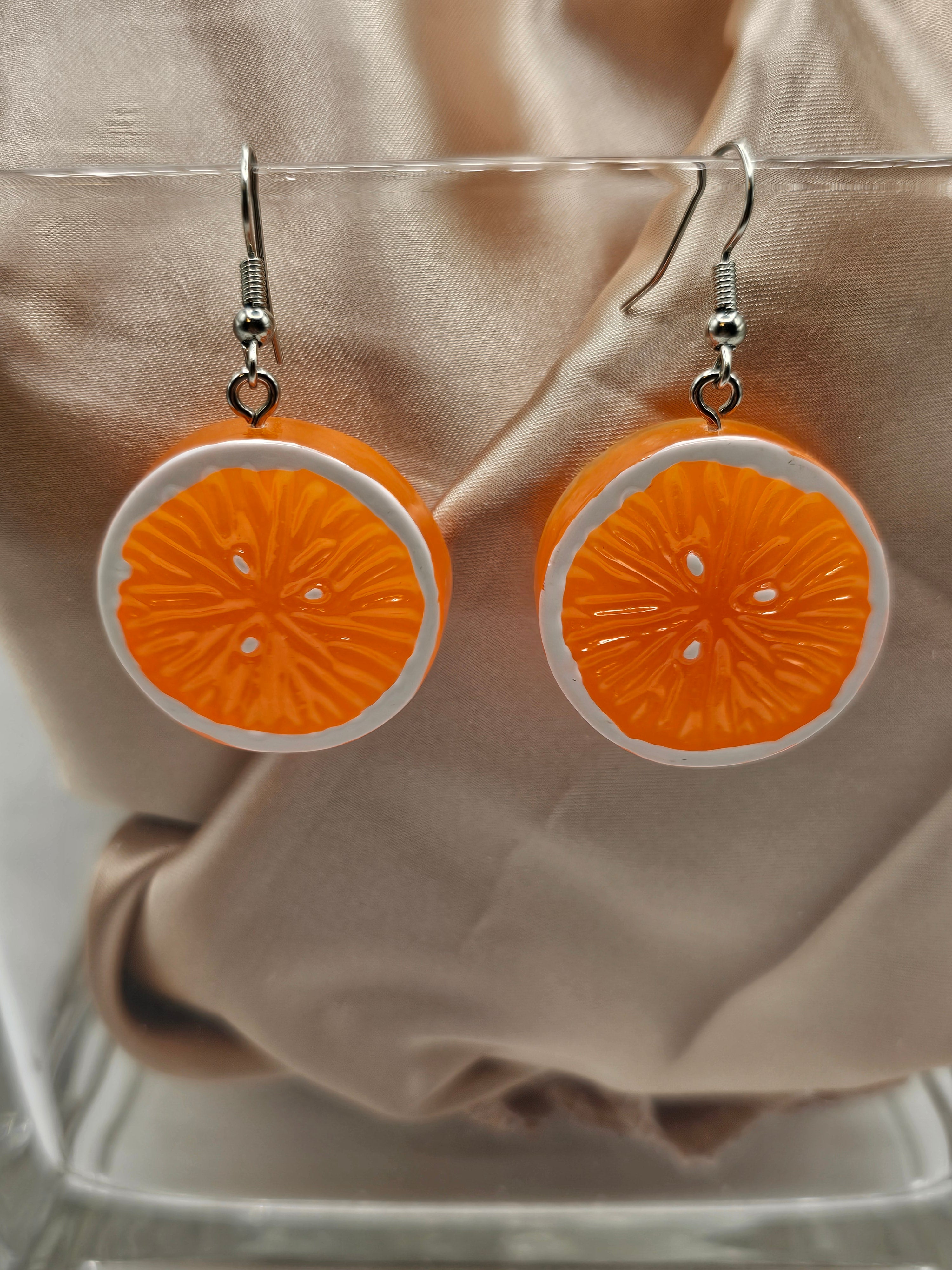 Orange Slice Earrings