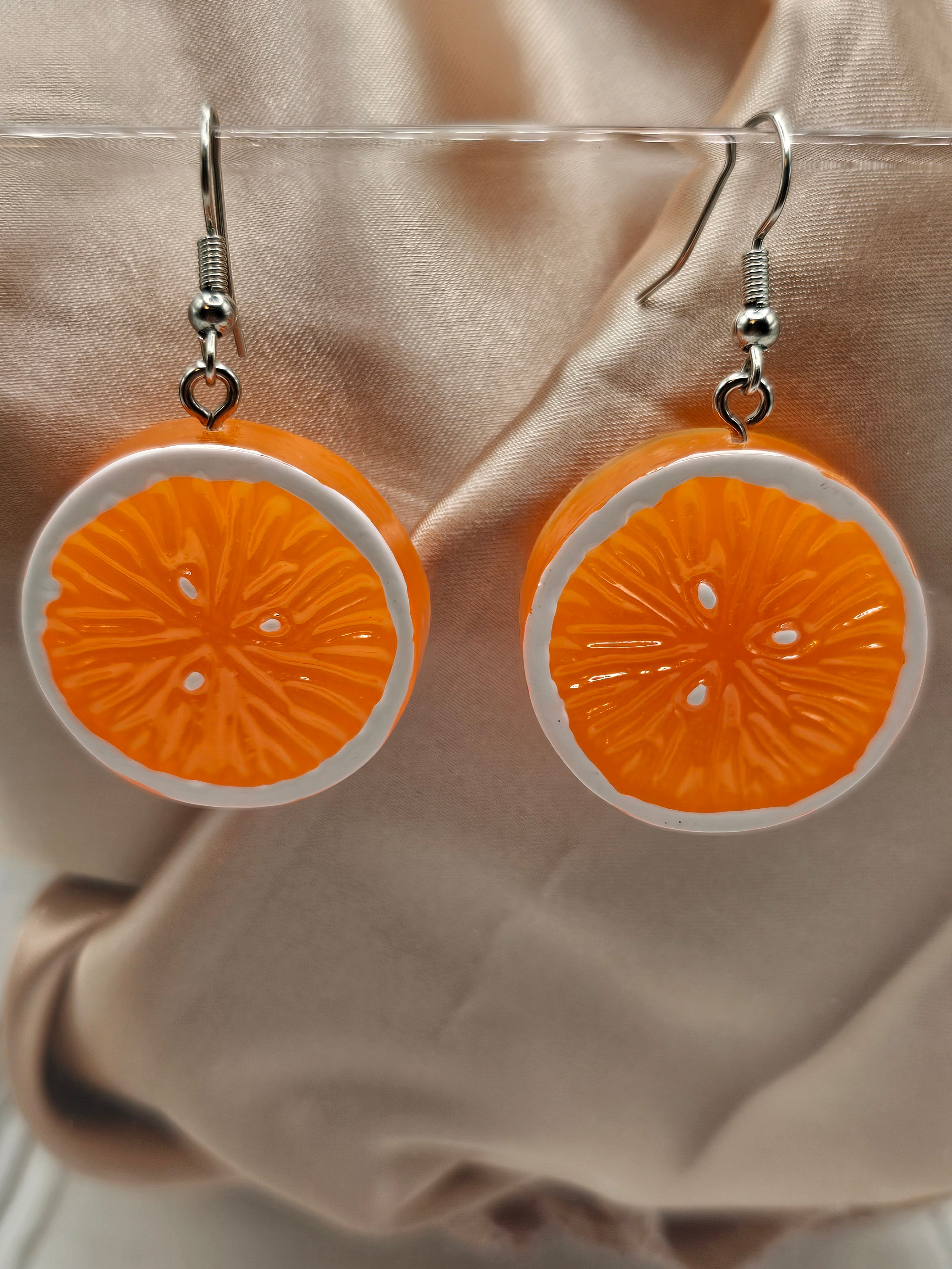 Orange Slice Earrings