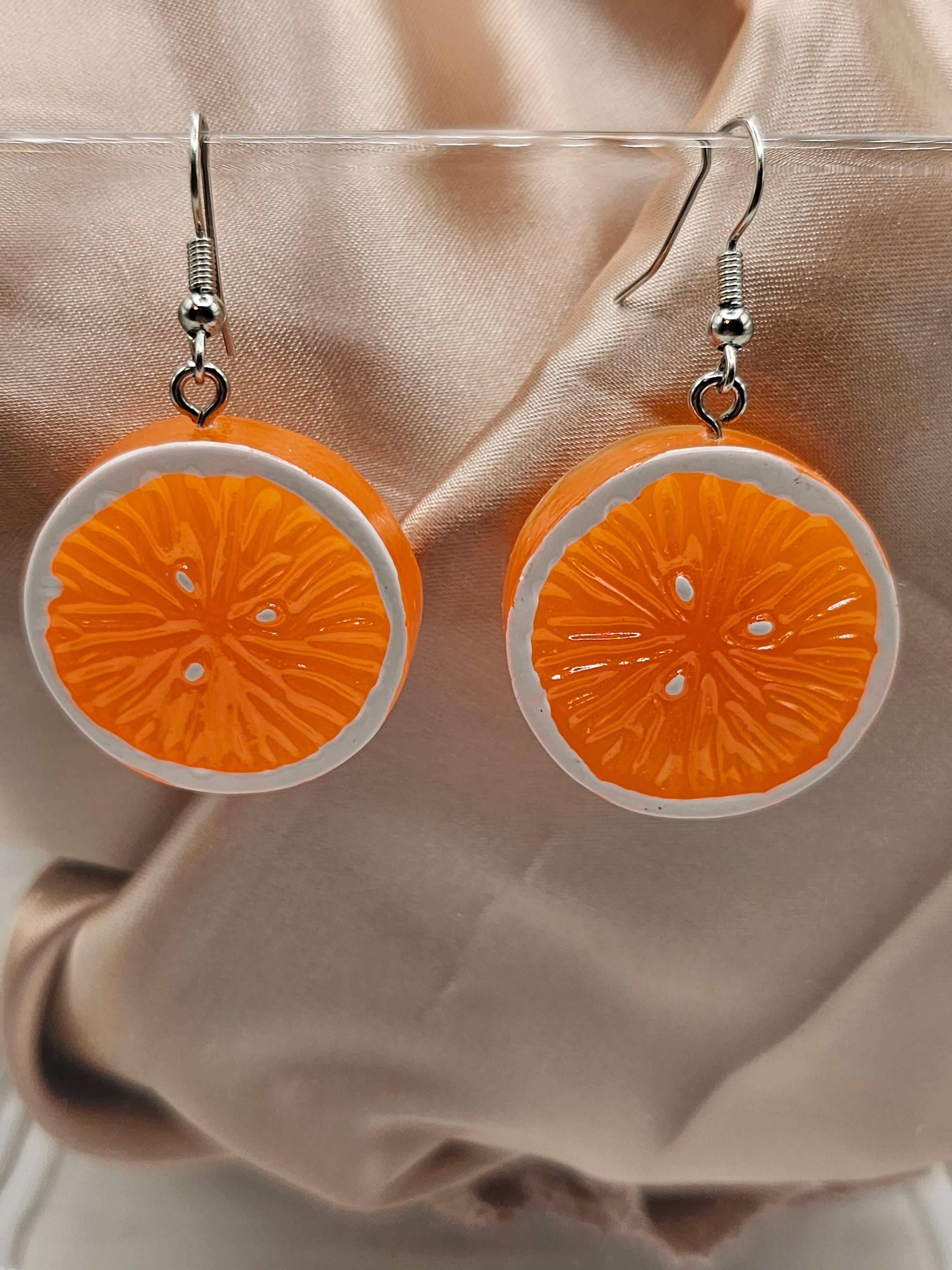 Orange Slice Earrings