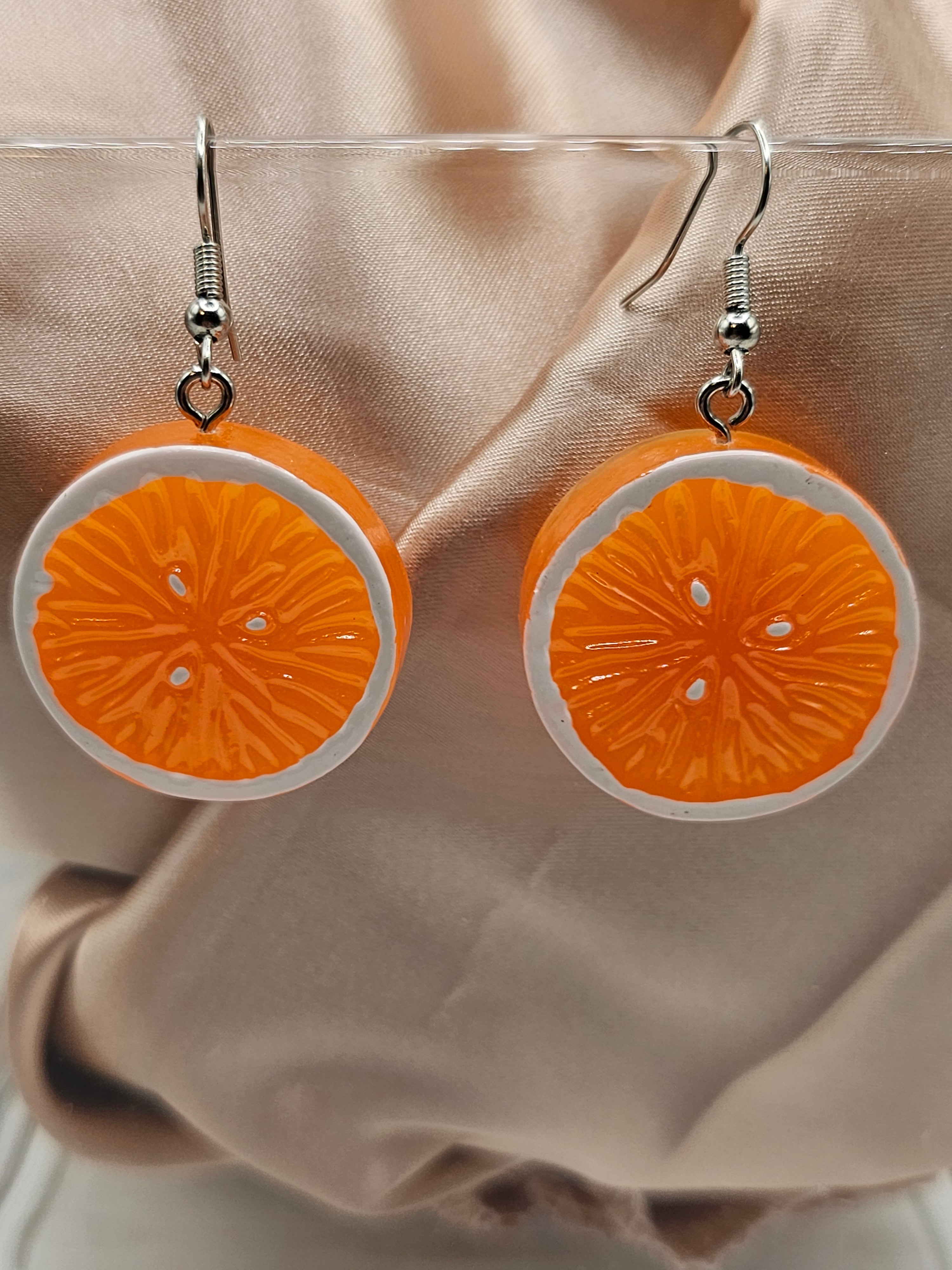 Orange Slice Earrings