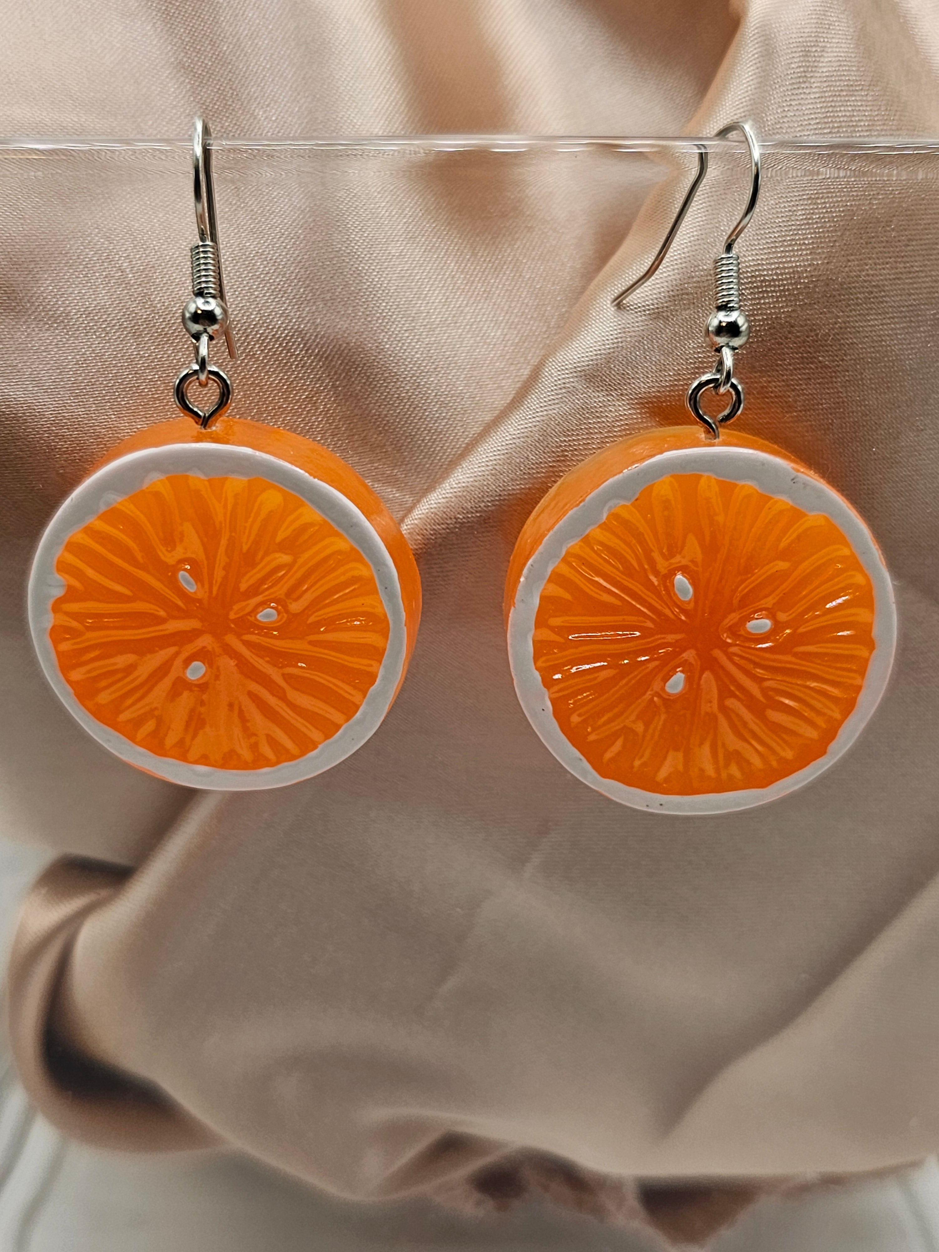 Orange Slice Earrings