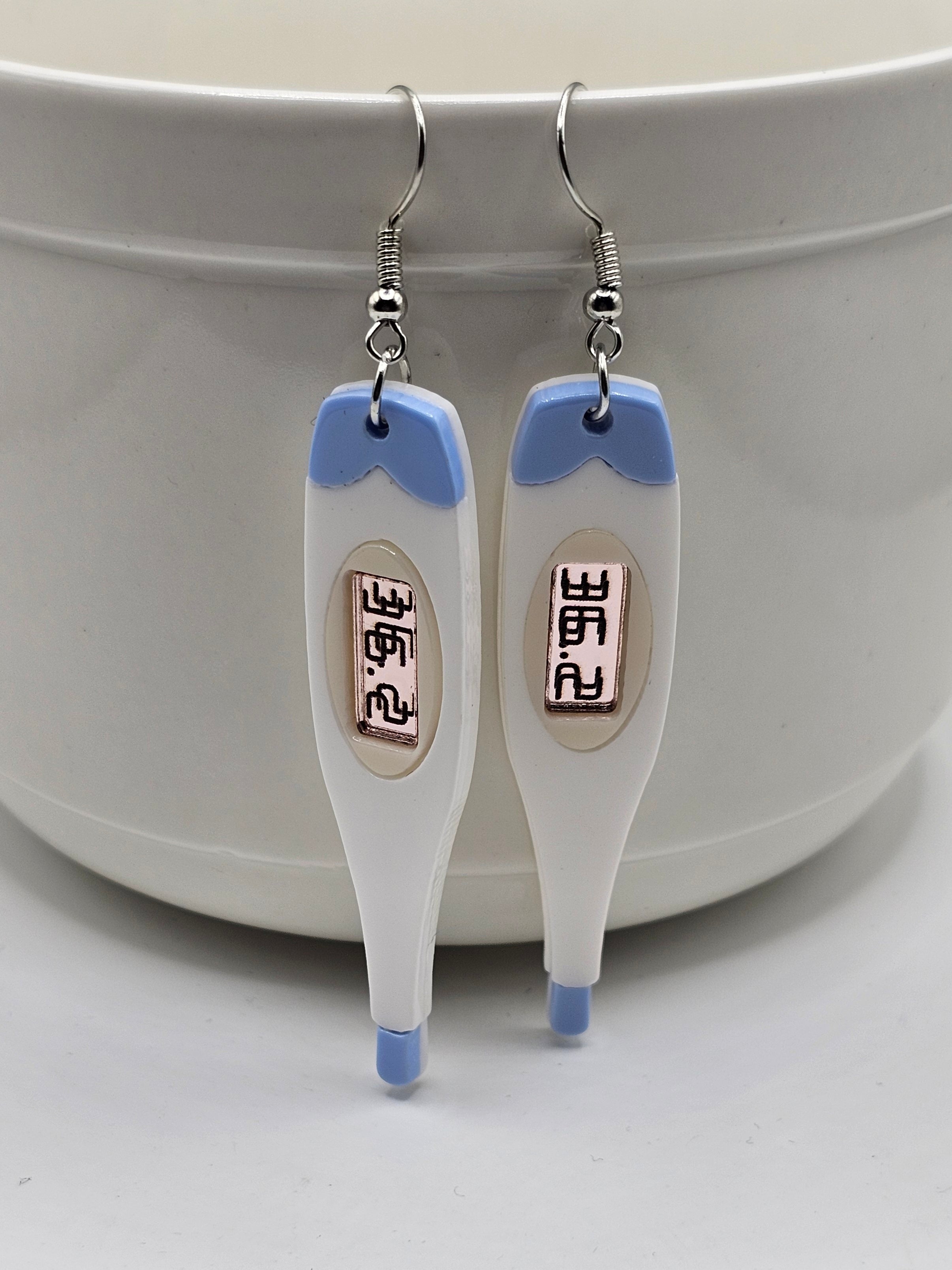 Thermometer Earrings