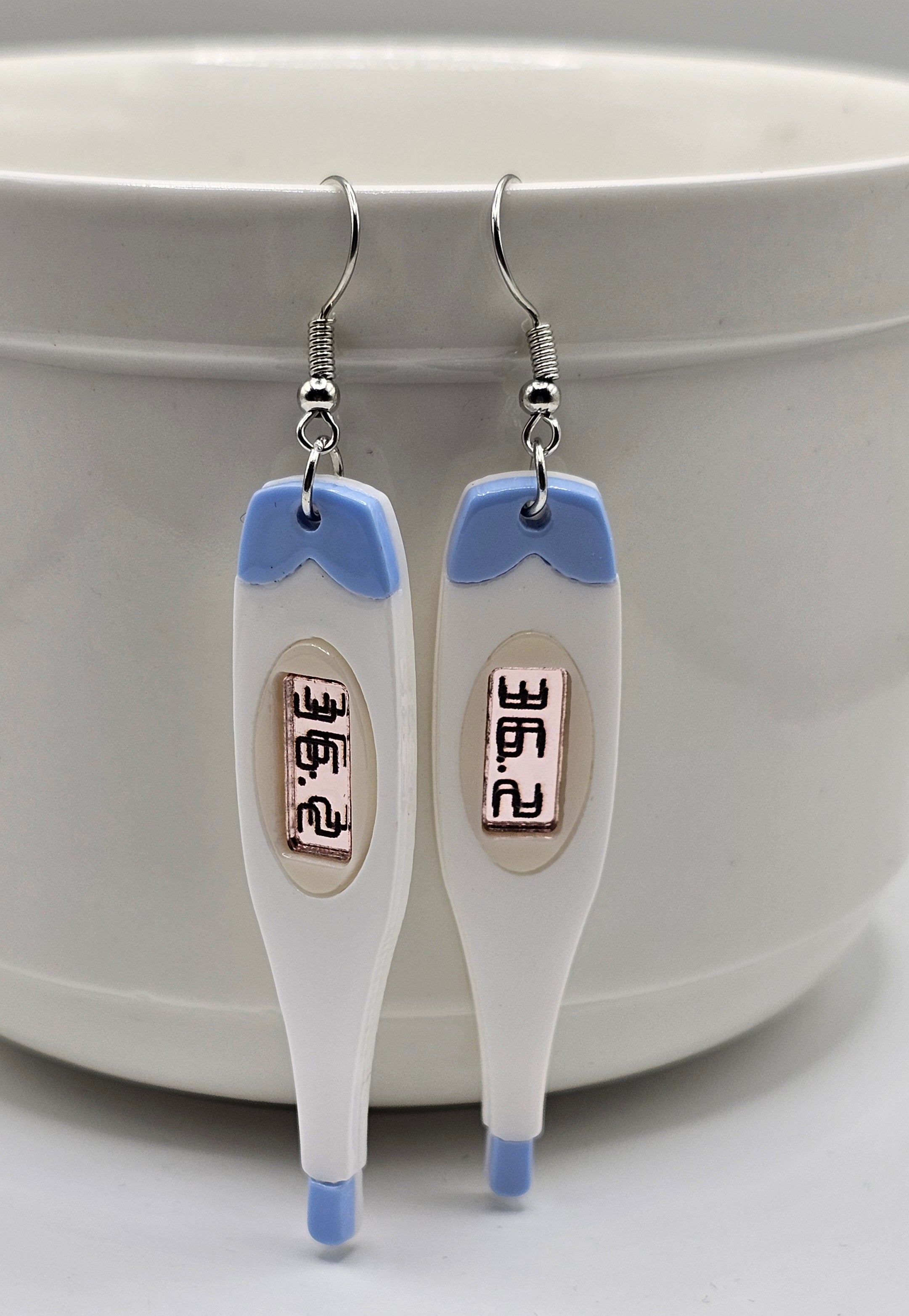 Thermometer Earrings