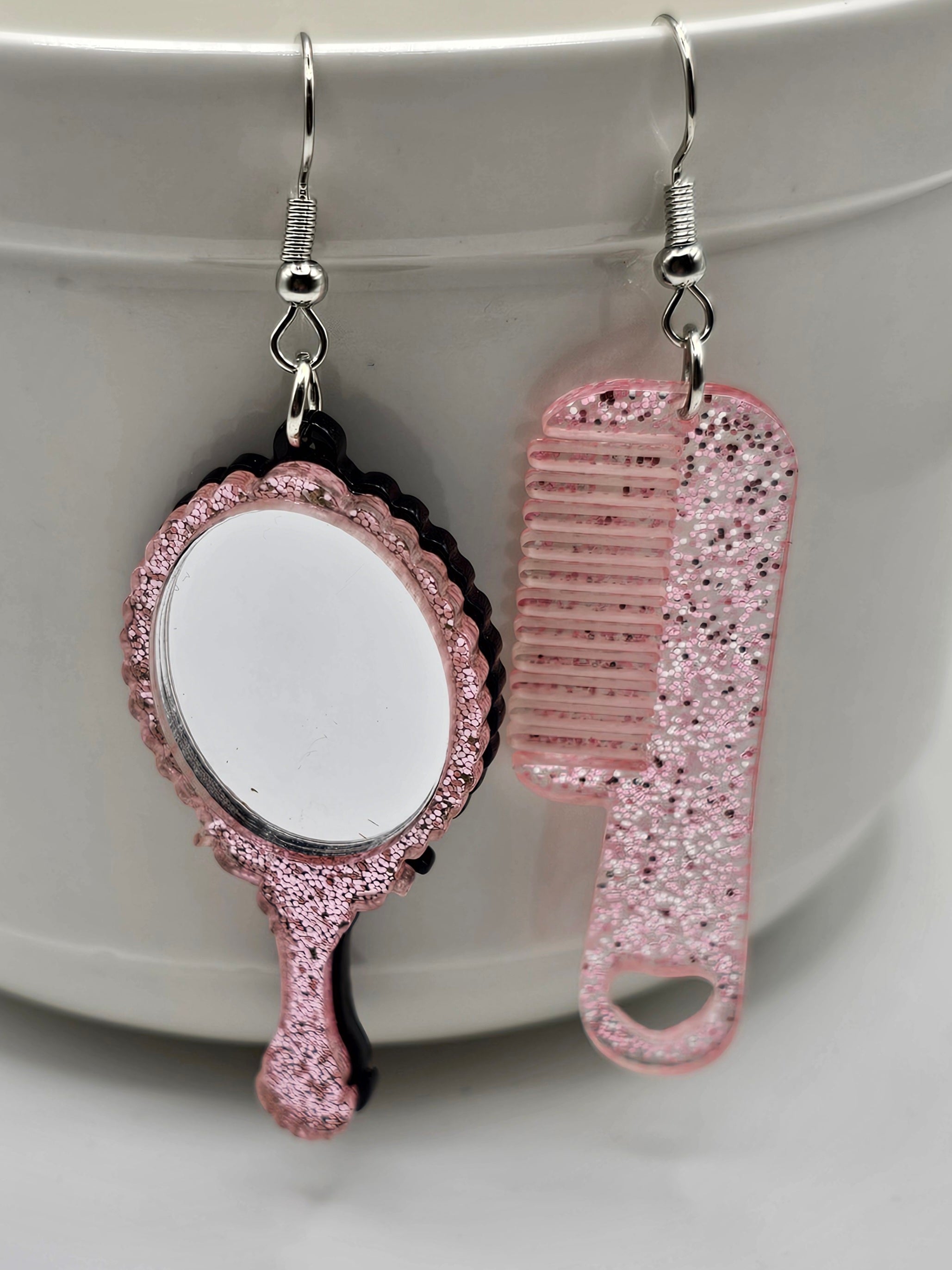 Mirror and Comb Earrings