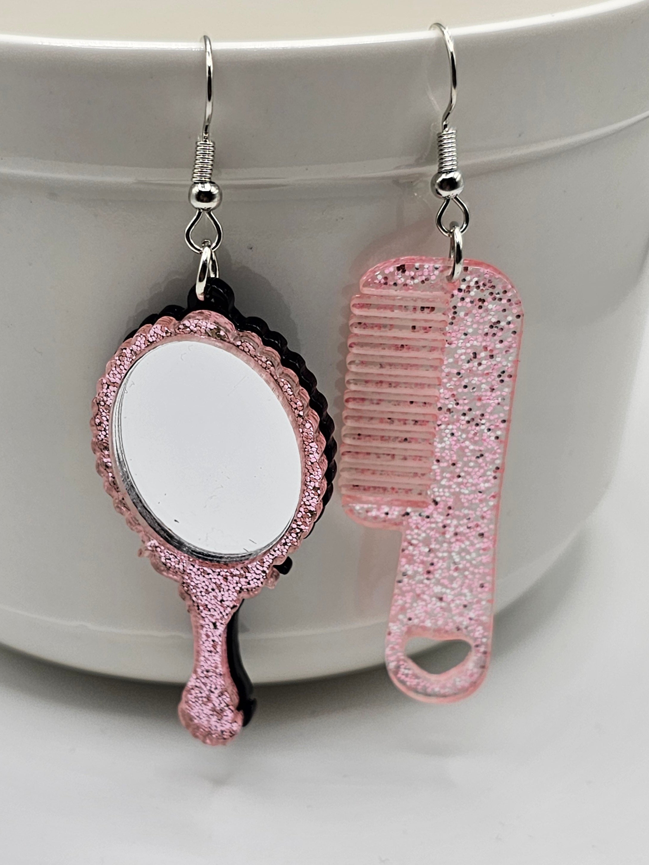 Mirror and Comb Earrings