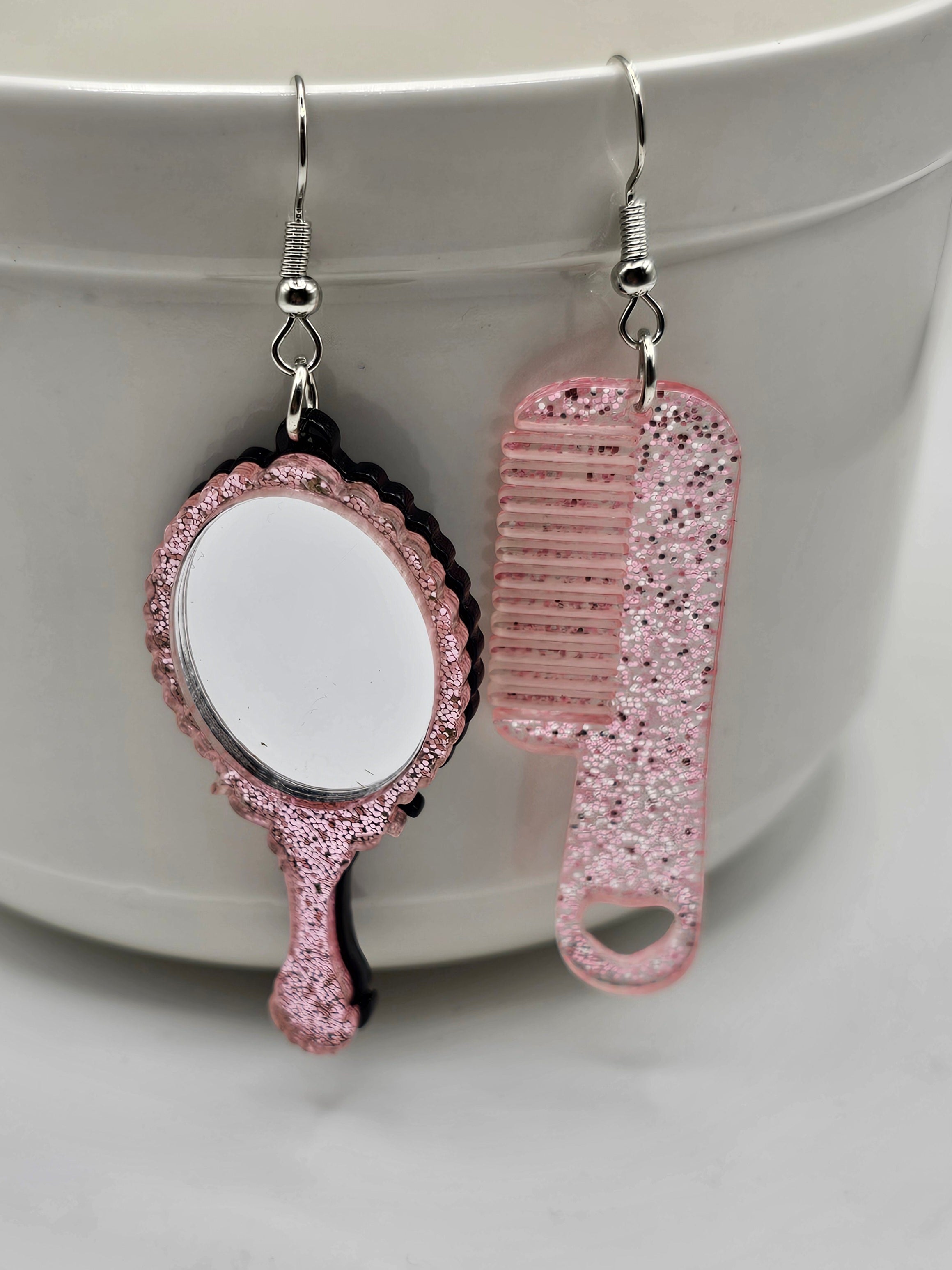 Mirror and Comb Earrings