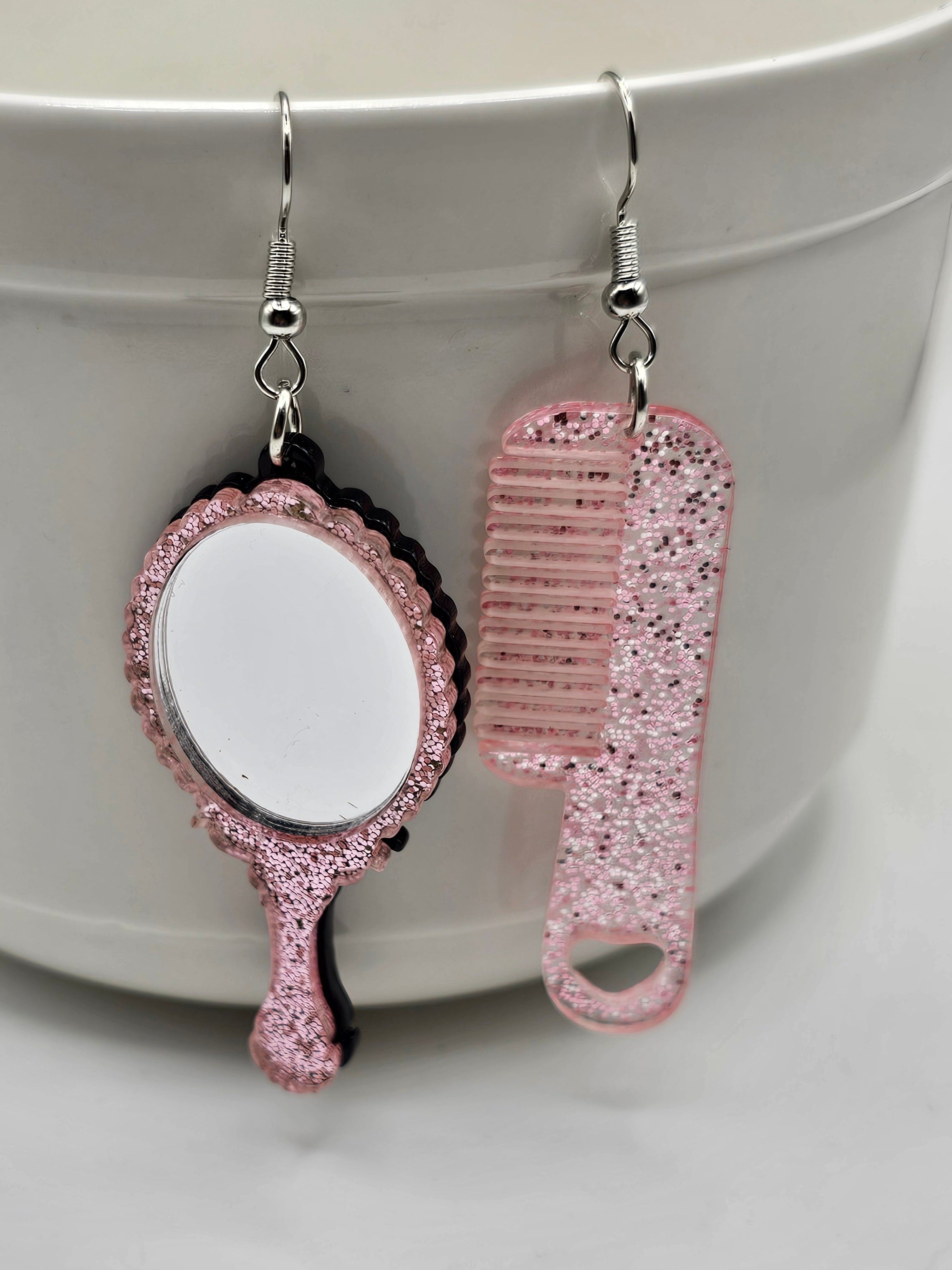 Mirror and Comb Earrings